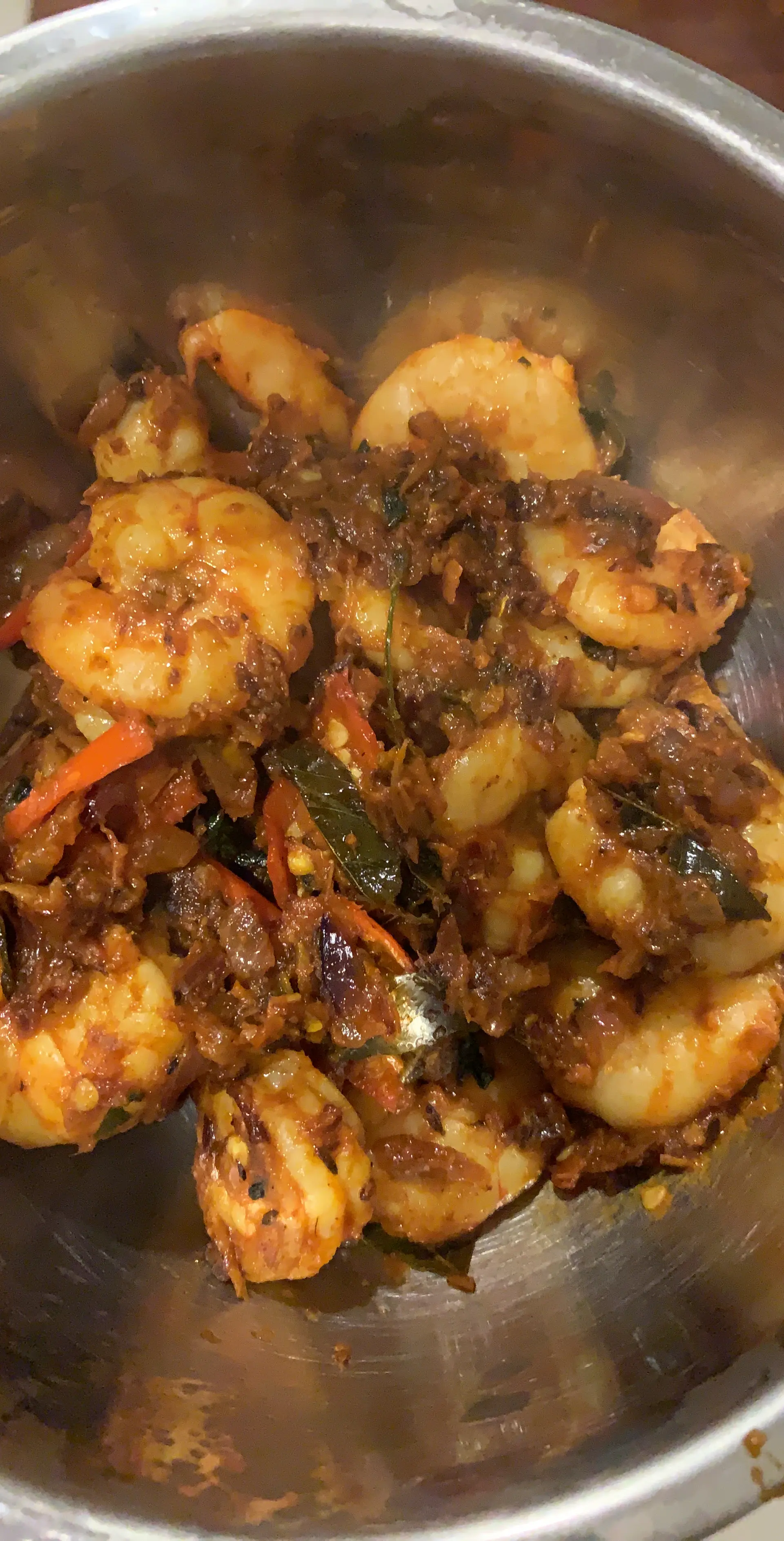 A cook's photo of Prawn Thokku