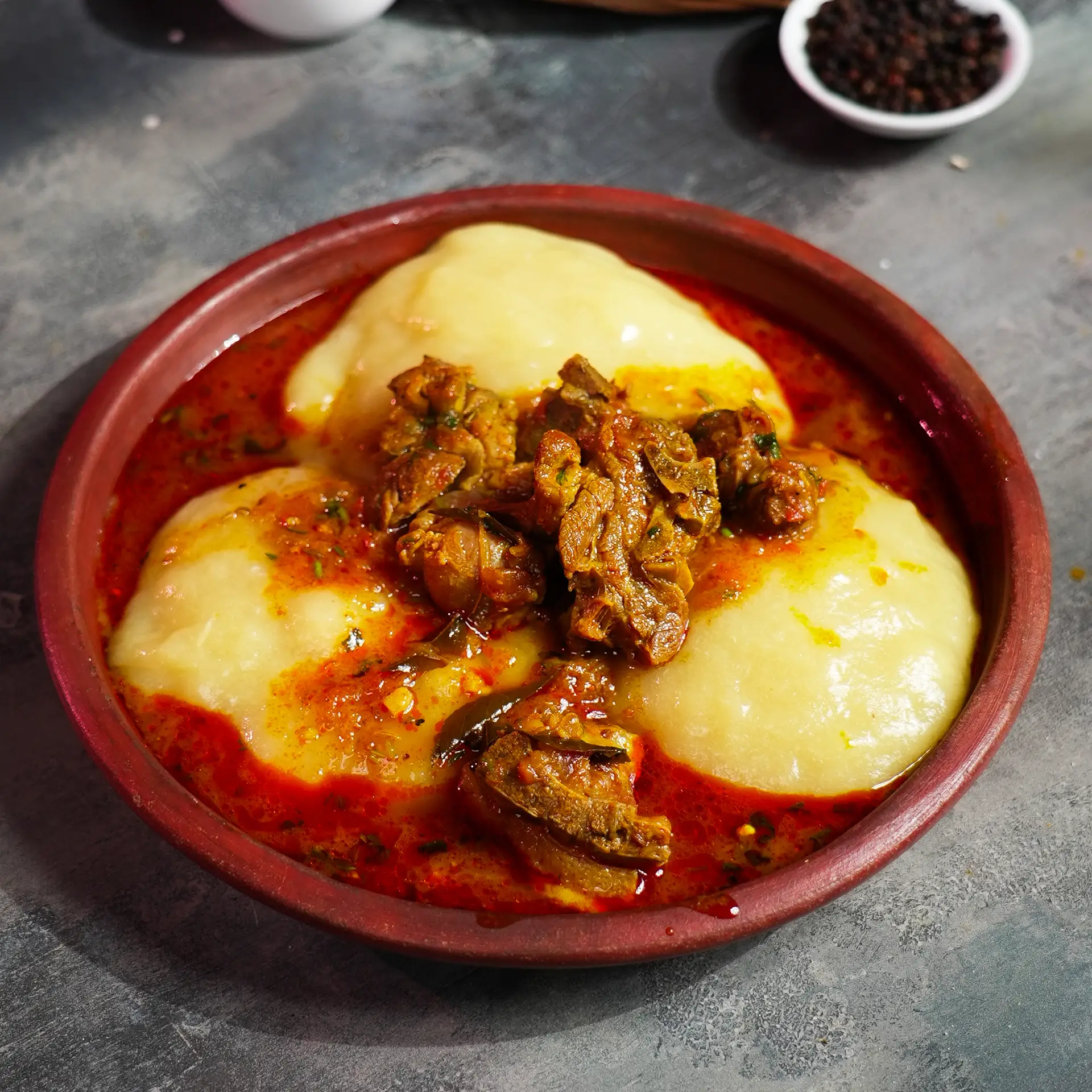 Fufu and Mutton Curry
