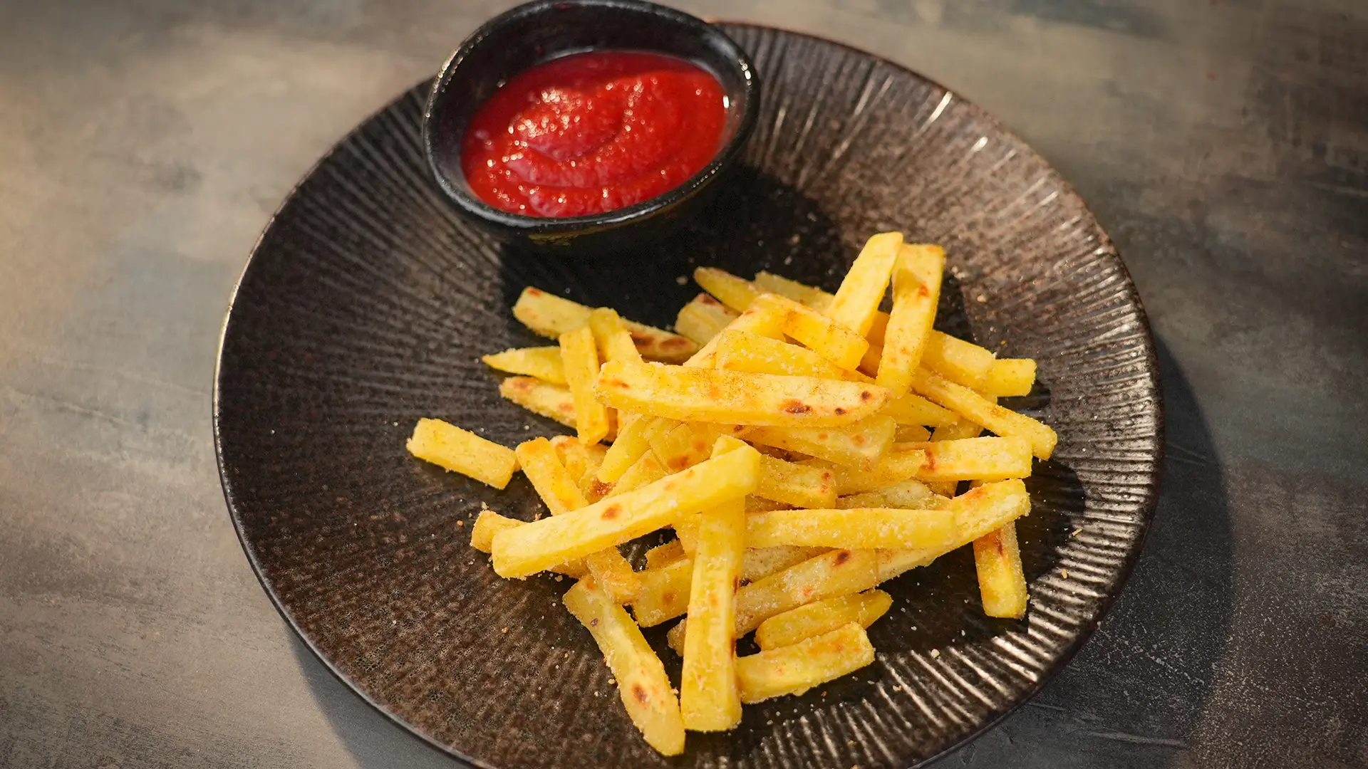 Fries and Ketchup for Babies (Sweet Potato Fries with Tomato-Beetroot-Dates Ketchup)