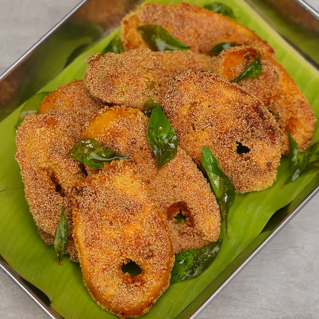 Raw Banana Rava Fry