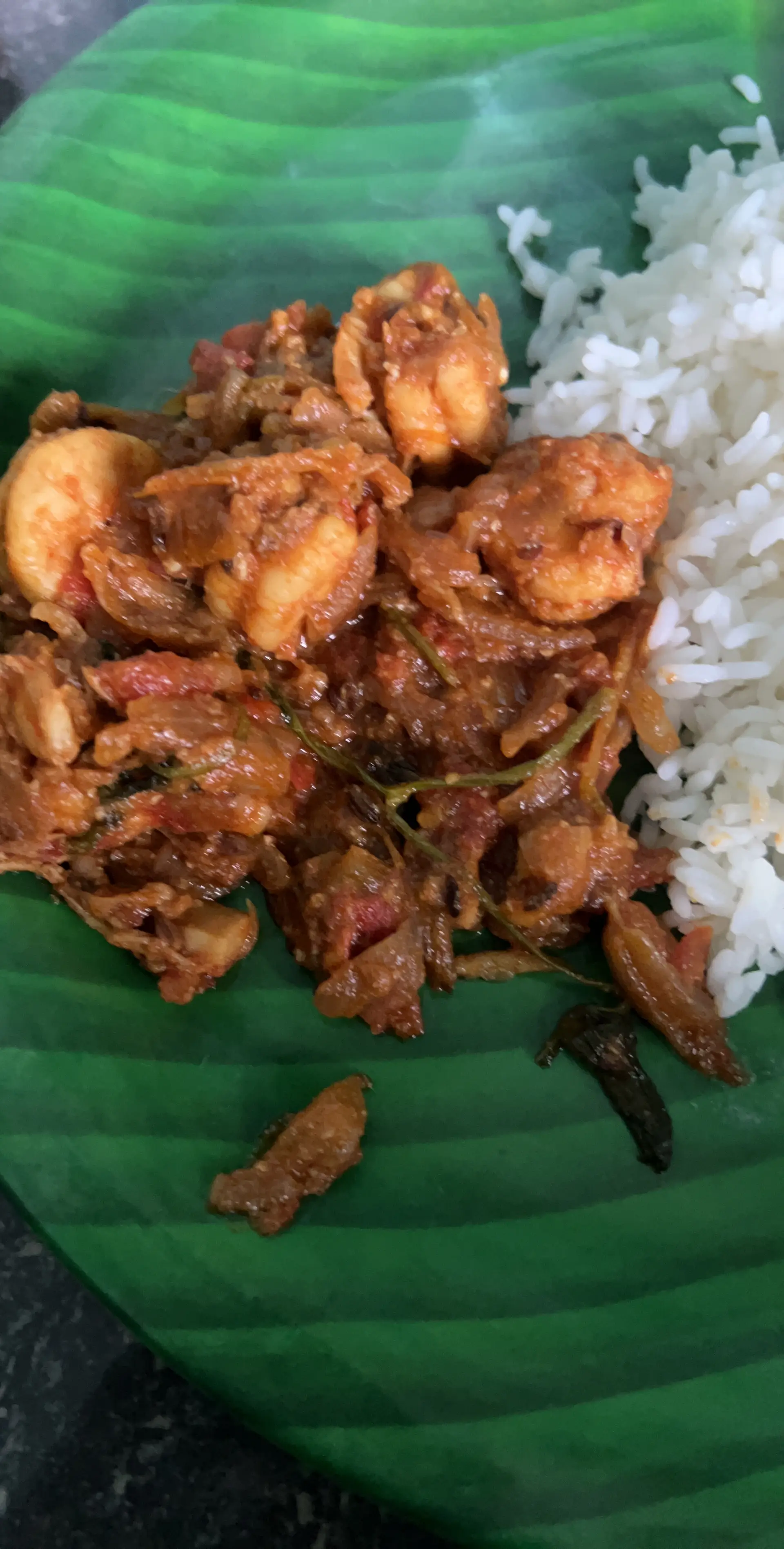A cook's photo of Prawn Thokku
