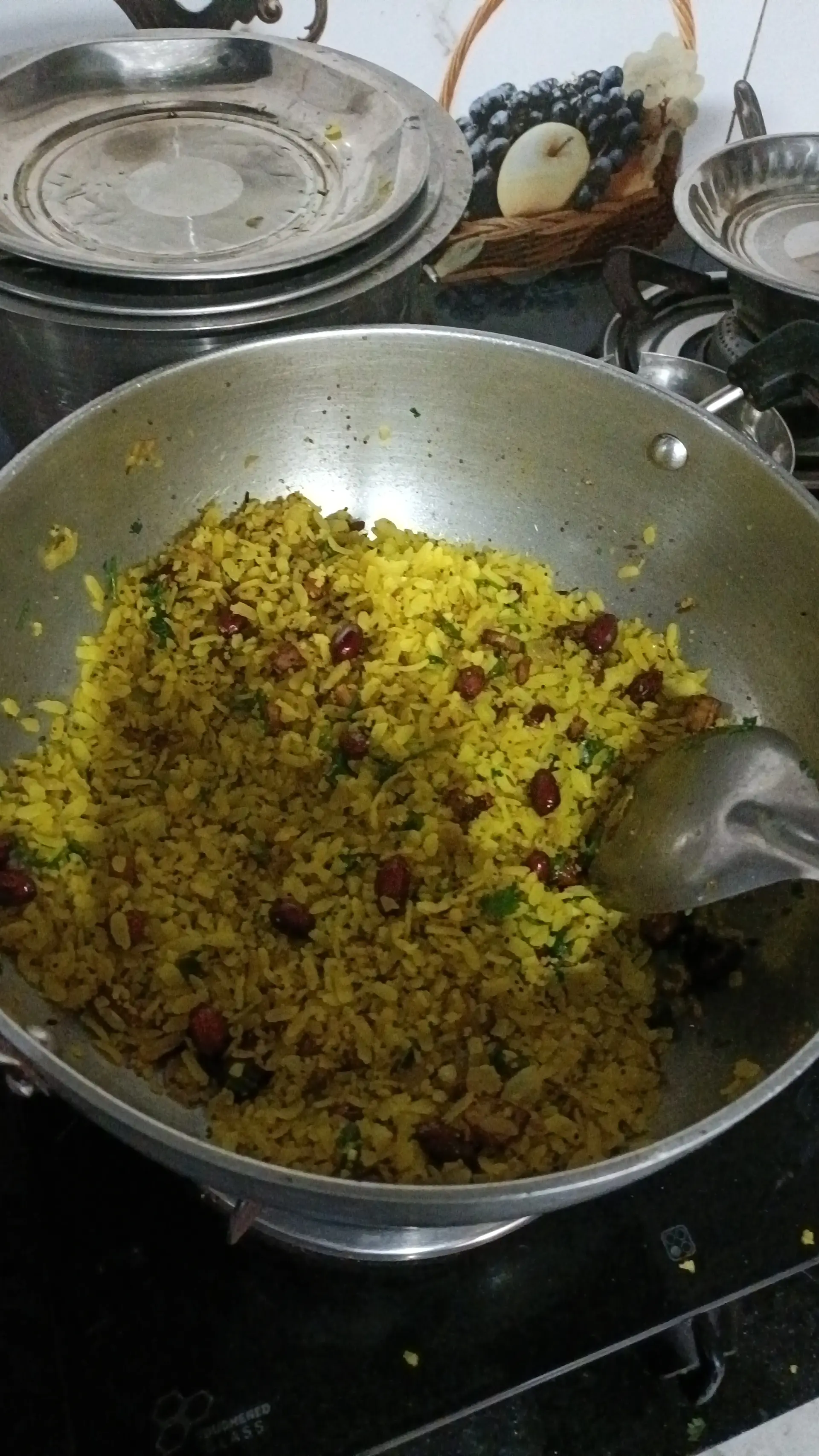 A cook's photo of Poha