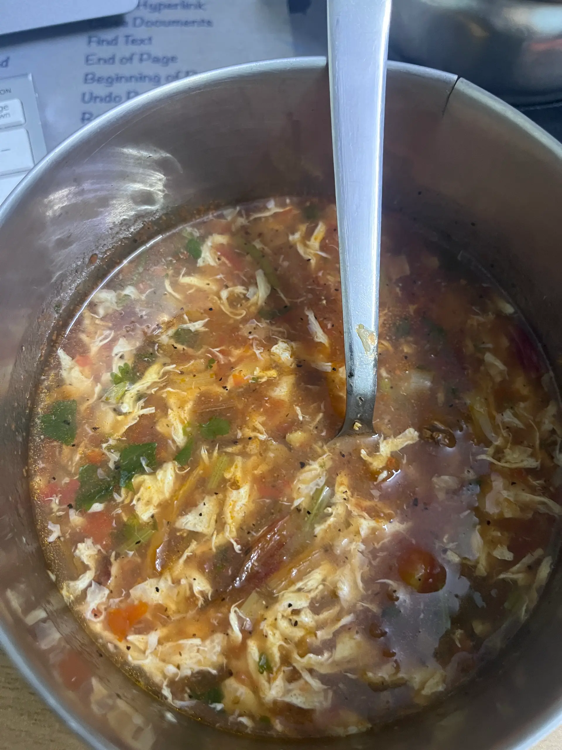 A cook's photo of Tomato Egg Drop Soup