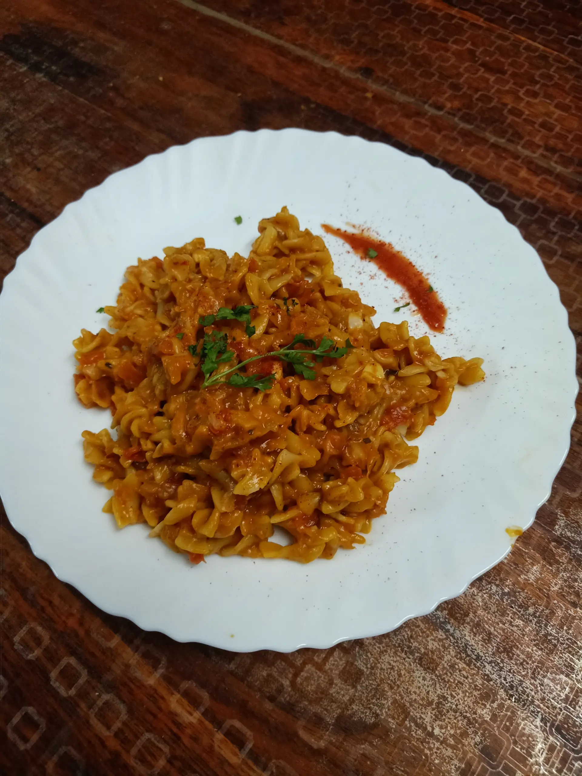 A cook's photo of Desi Pasta