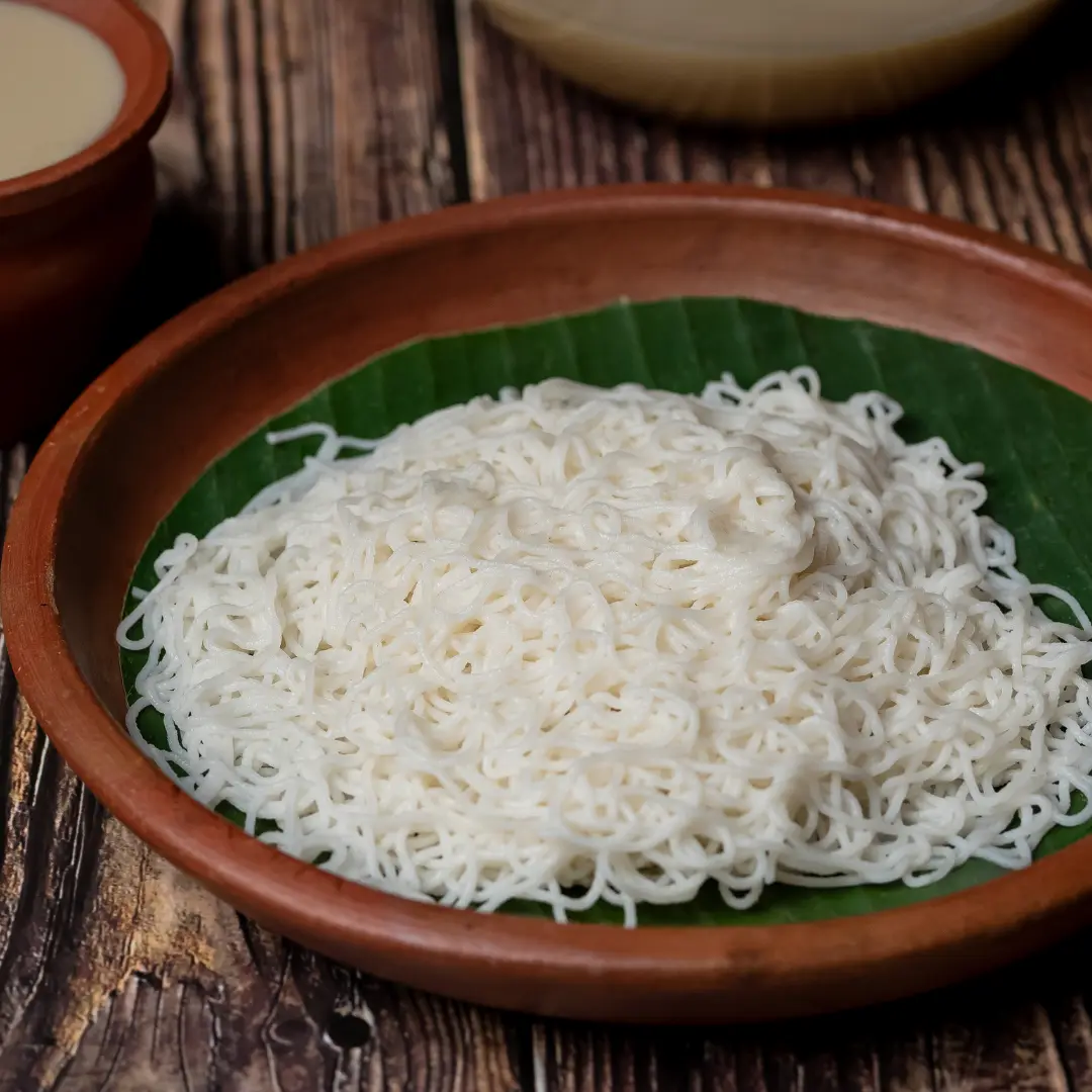 Idiyappam and Coconut Milk