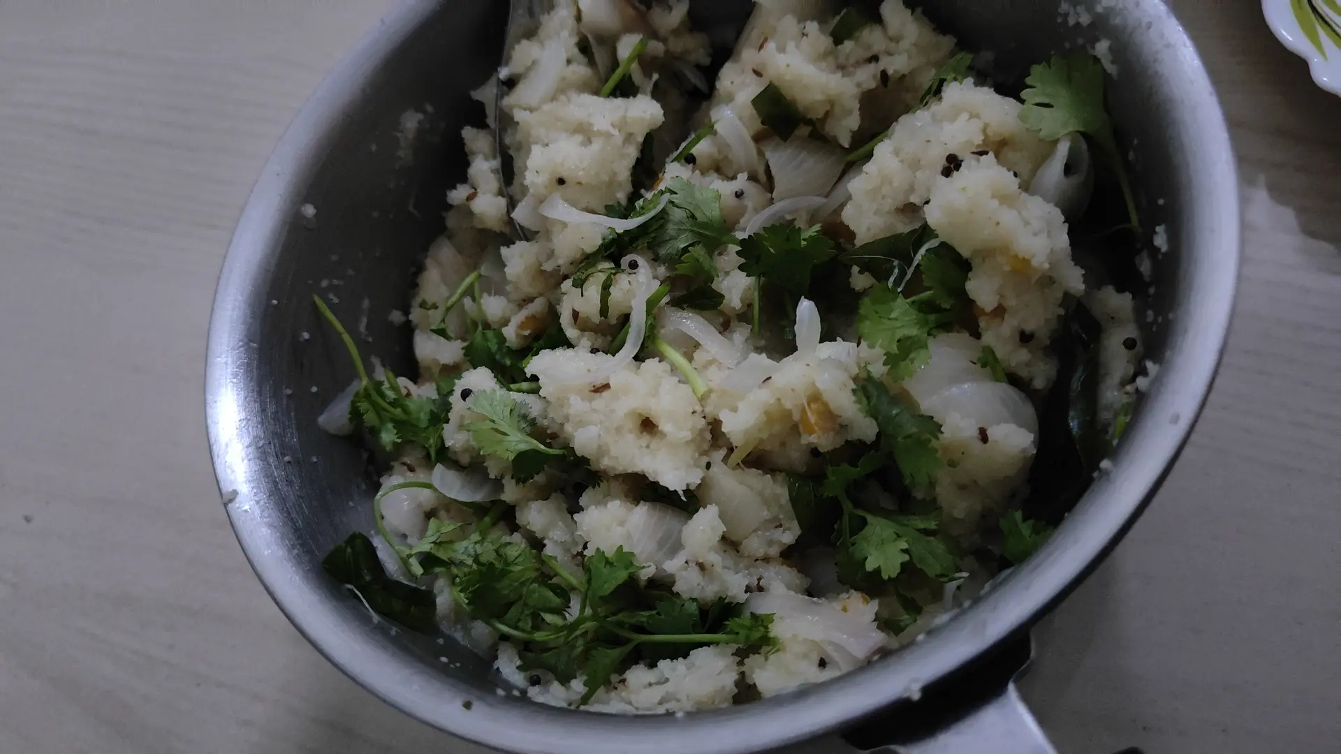 A cook's photo of Rava Upma