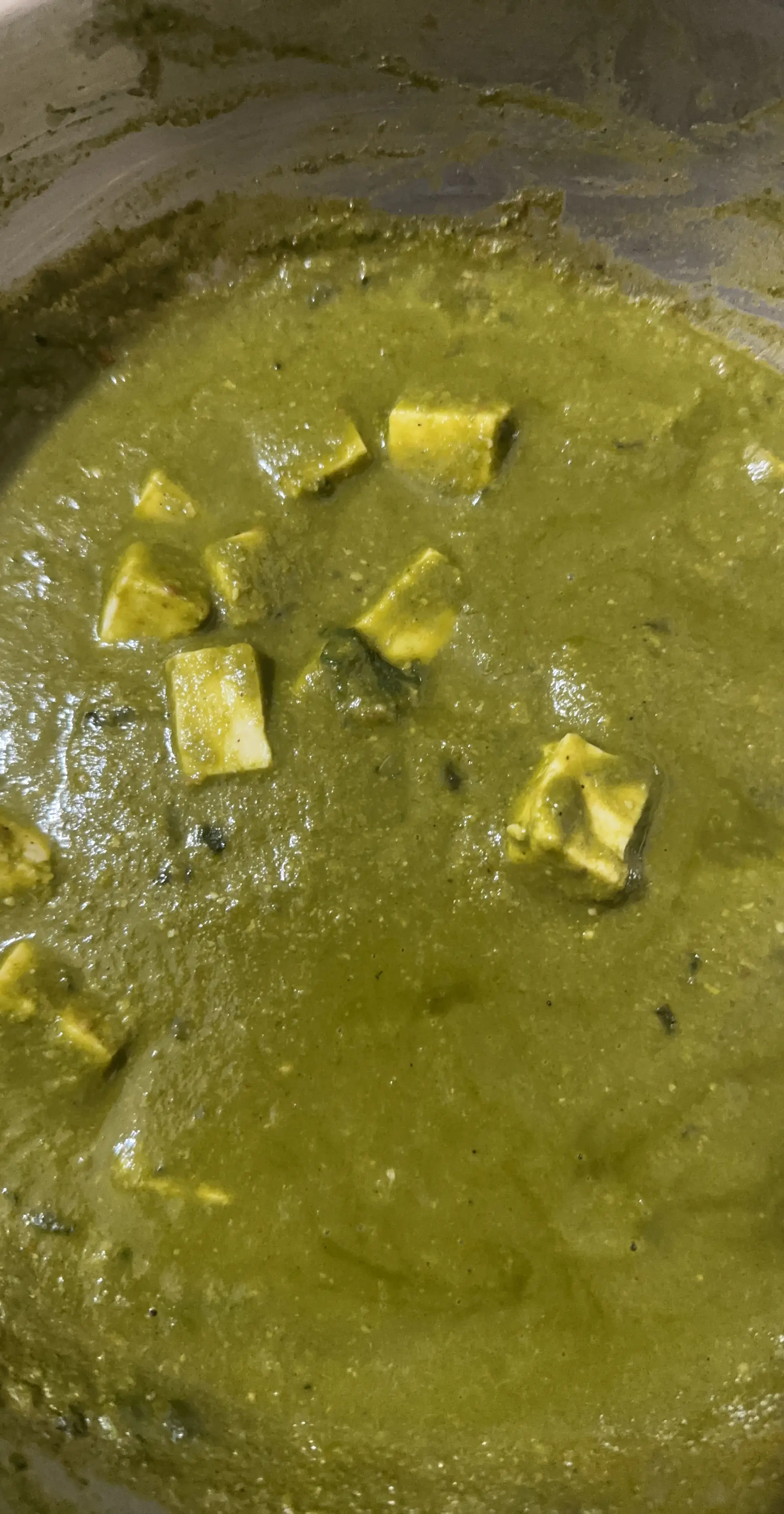 A cook's photo of Palak Paneer