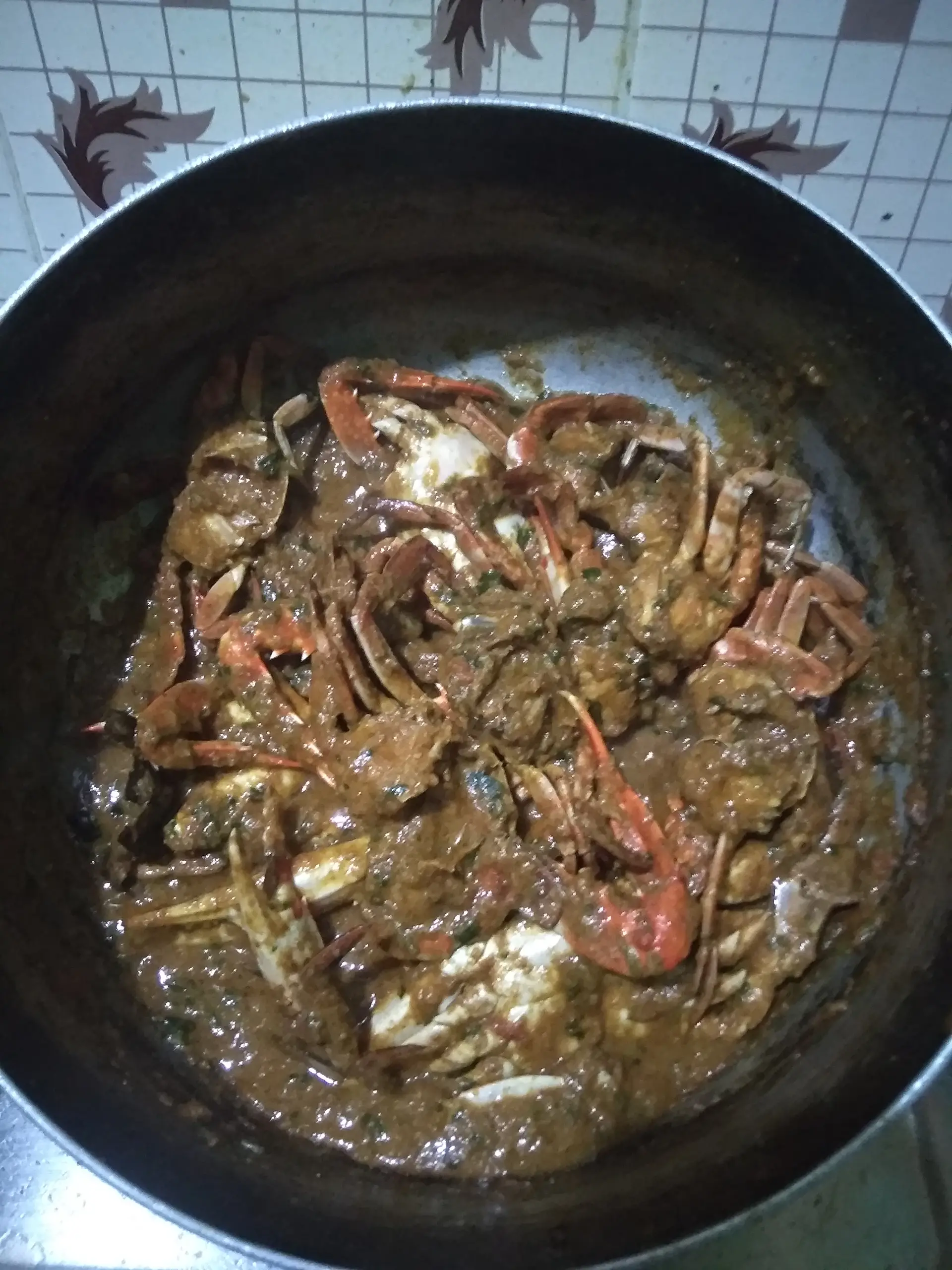 A cook's photo of Crab Masala