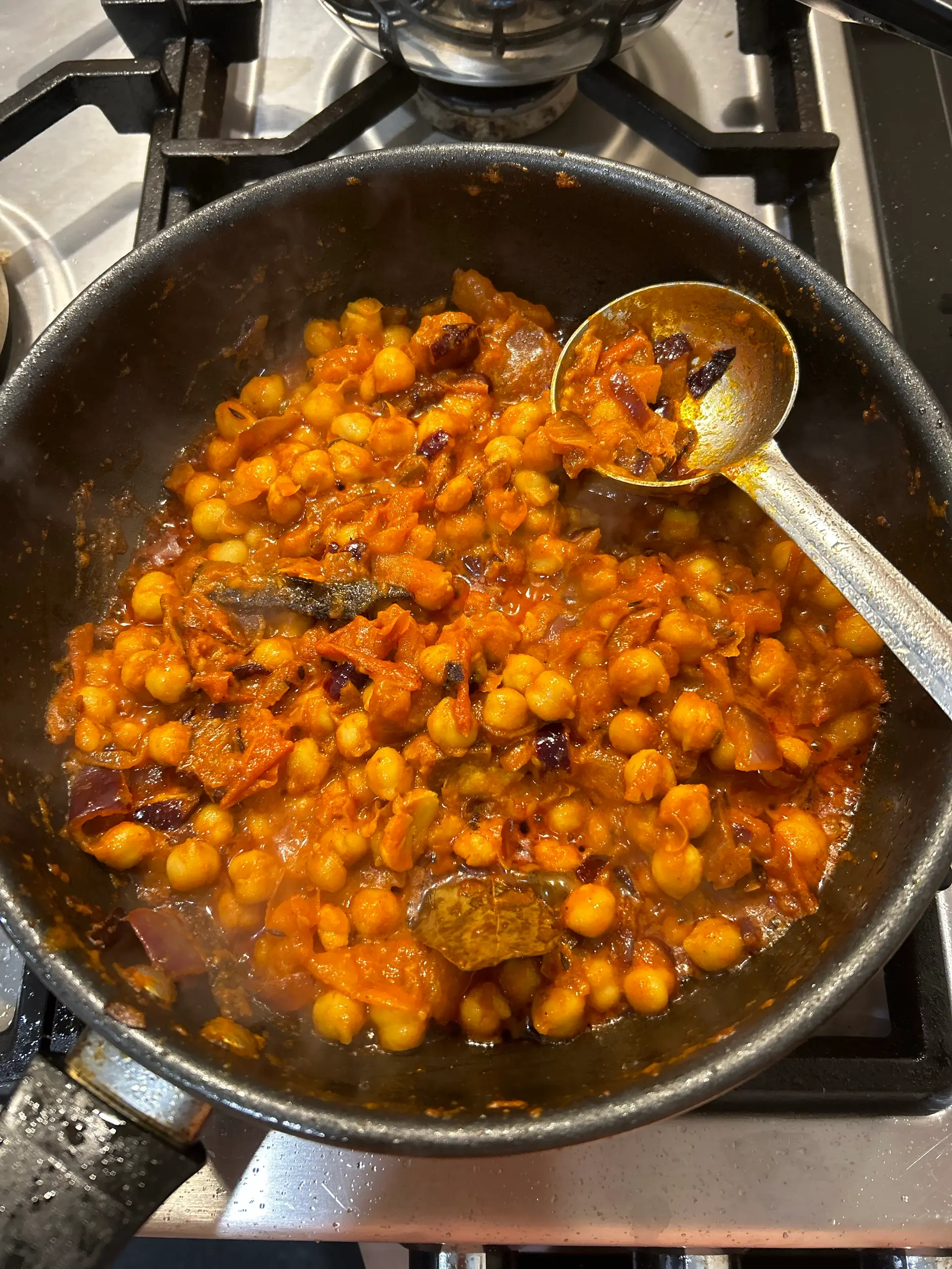 A cook's photo of Chana Masala