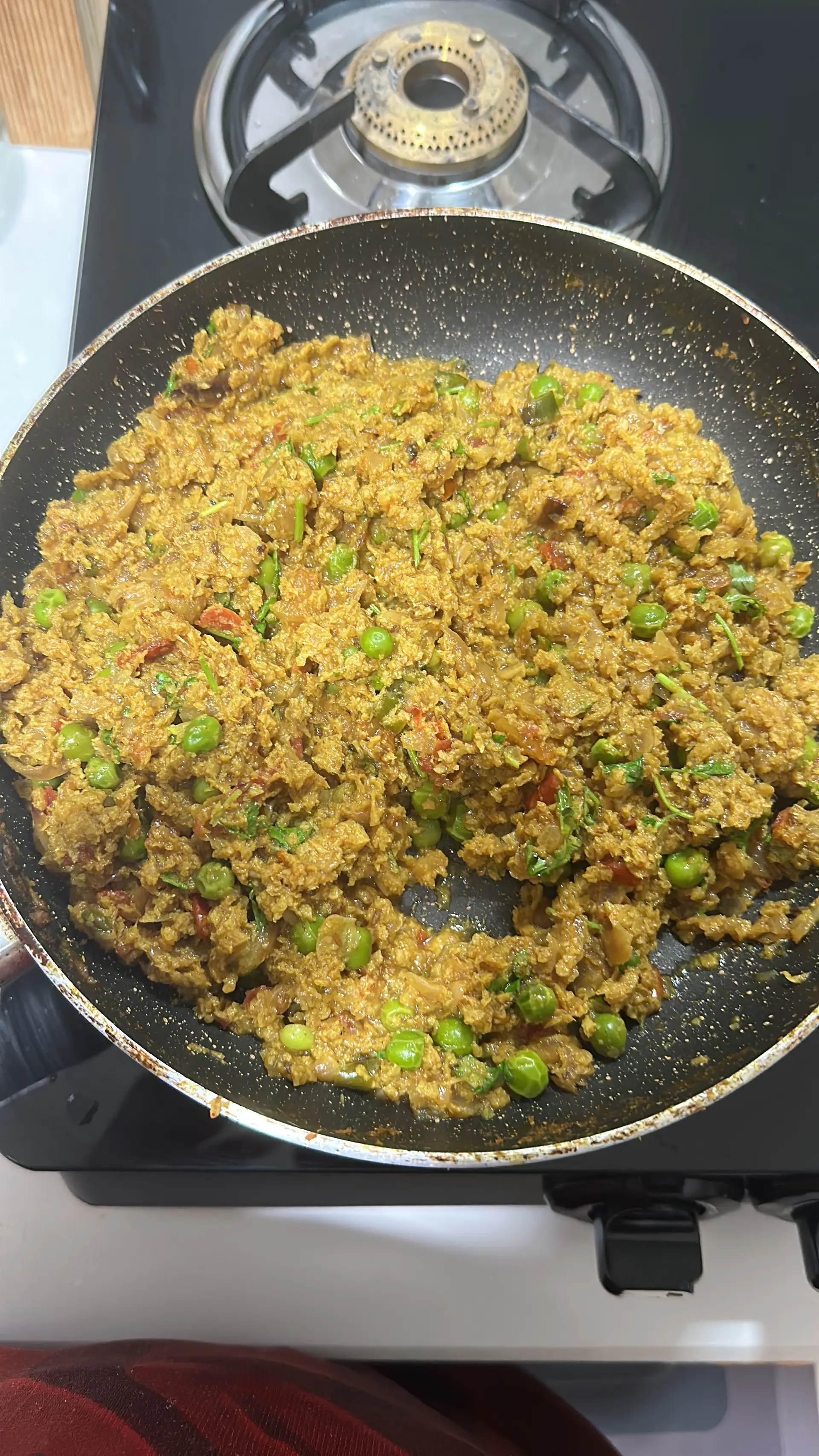 A cook's photo of Soya Matar Keema Masala
