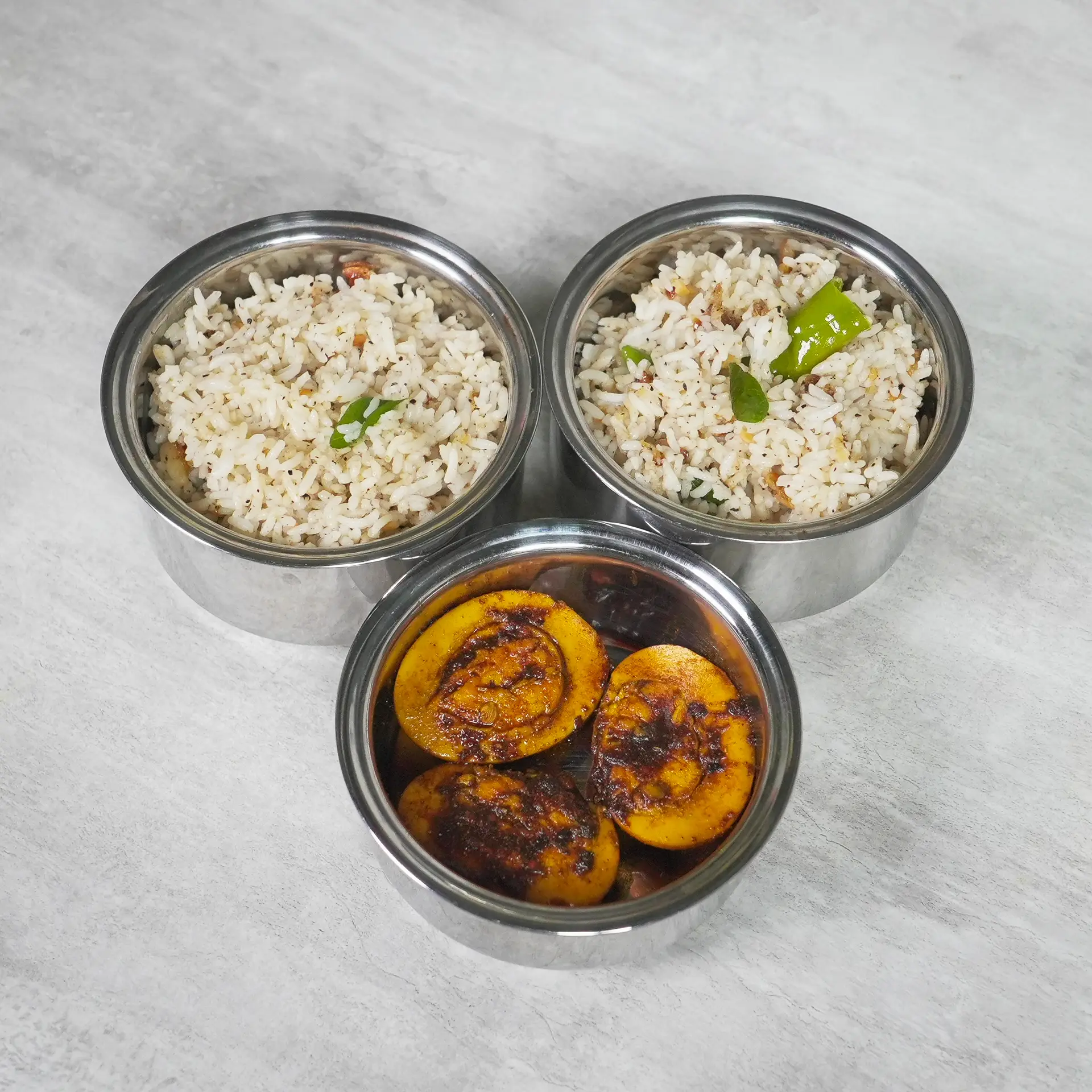 Garlic Rice & Egg Roast Lunch Box