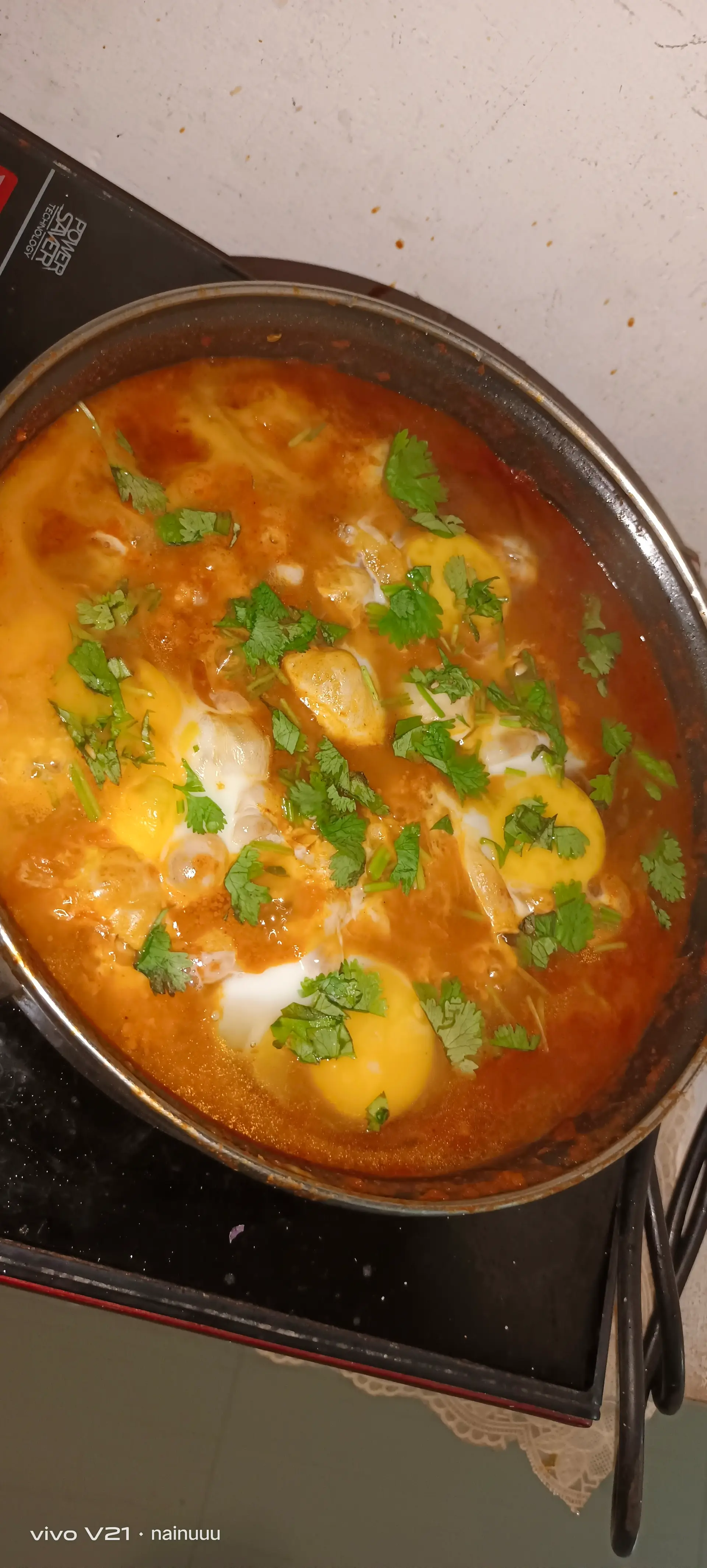 A cook's photo of Egg Drop Curry