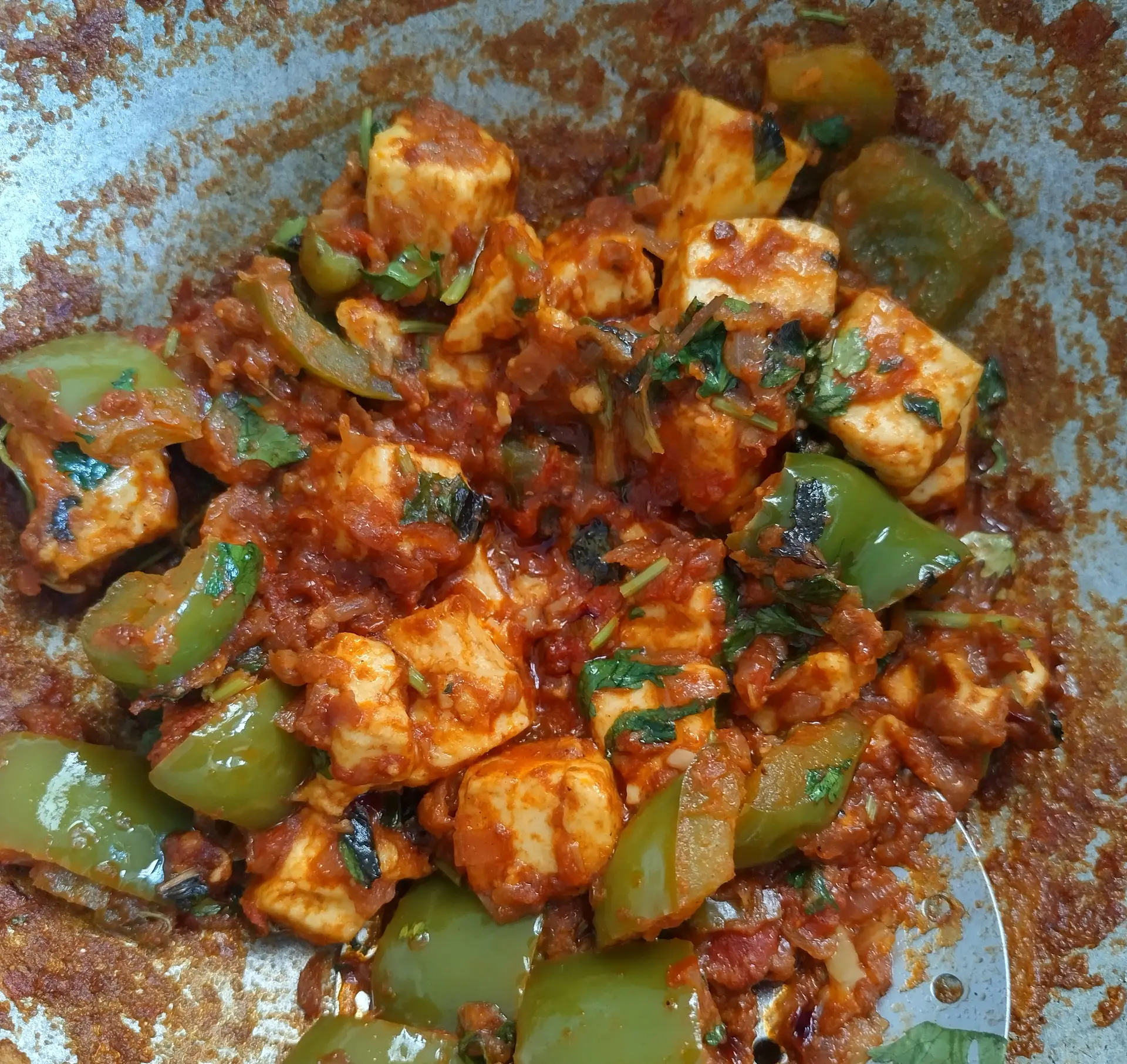 A cook's photo of Tawa Paneer