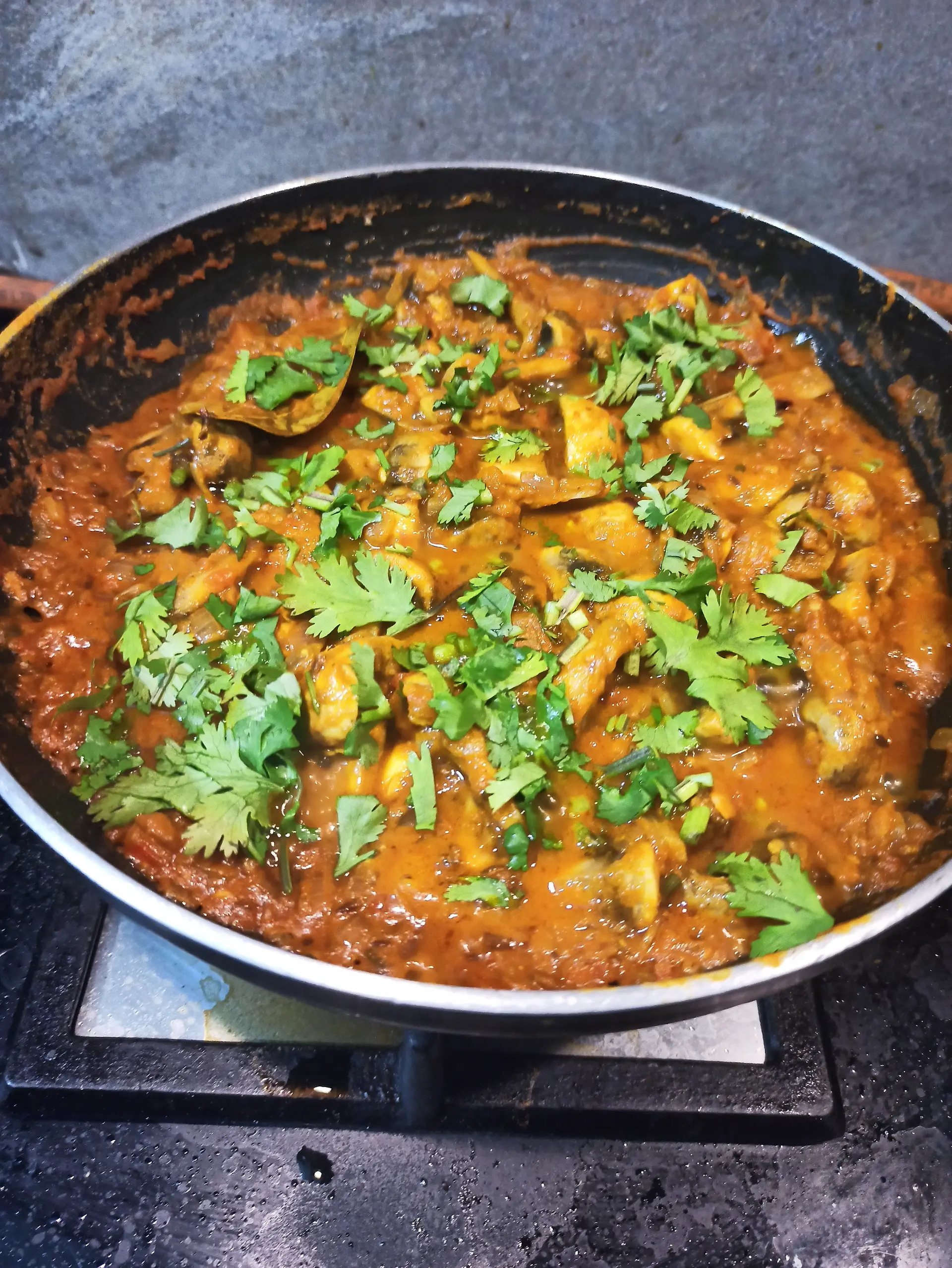 A cook's photo of Mushroom Masala