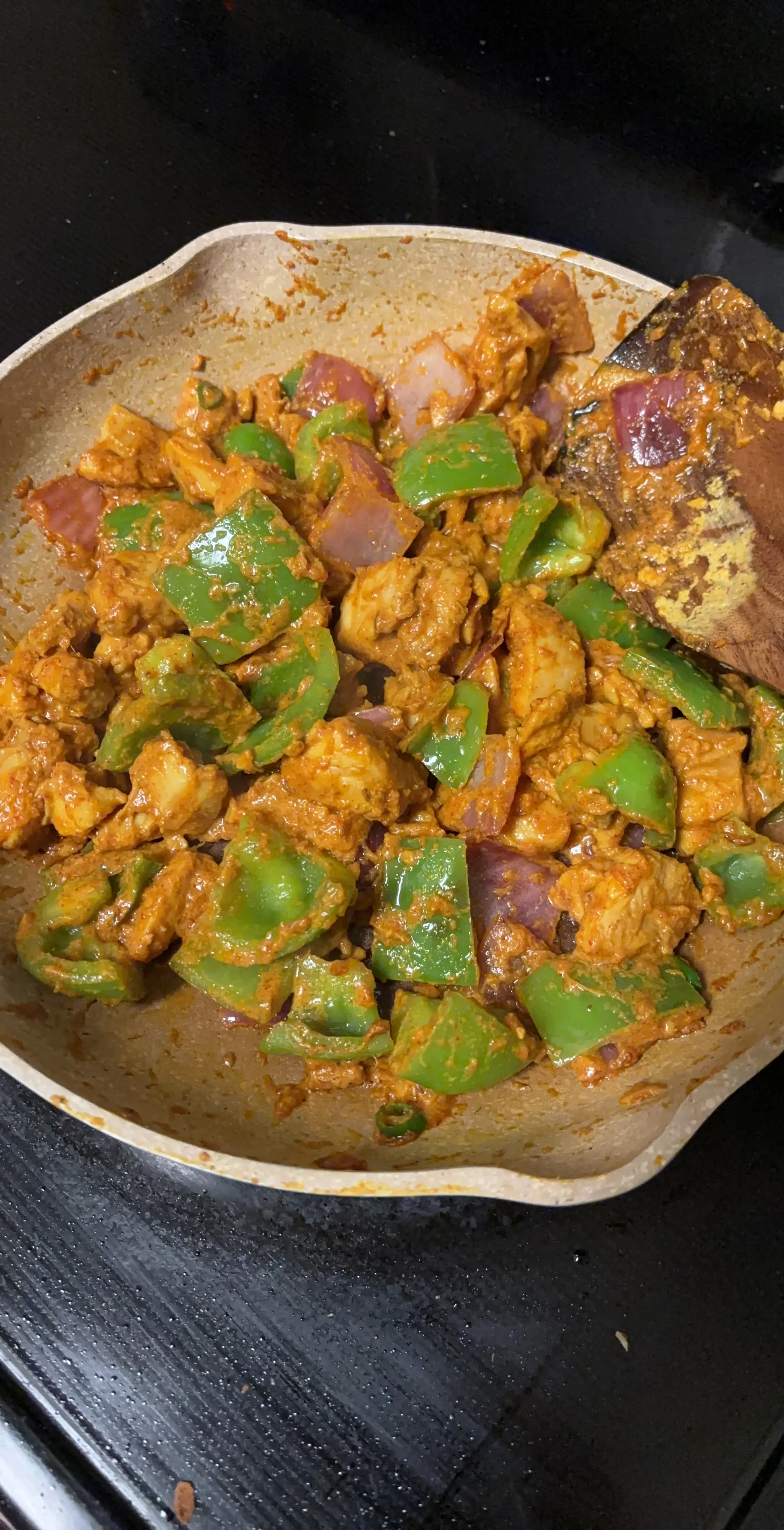 A cook's photo of Chicken Jalfrezi