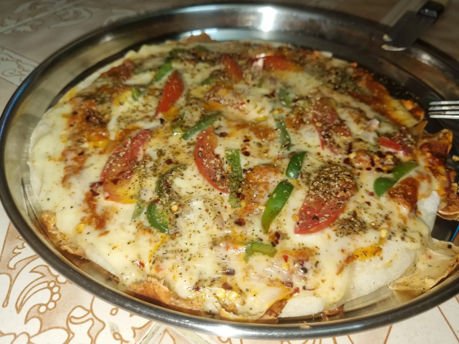 A cook's photo of Veg Tawa Pizza