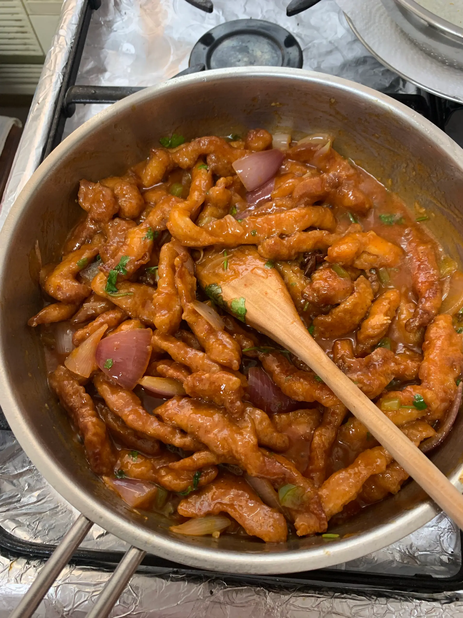 A cook's photo of Dragon Chicken