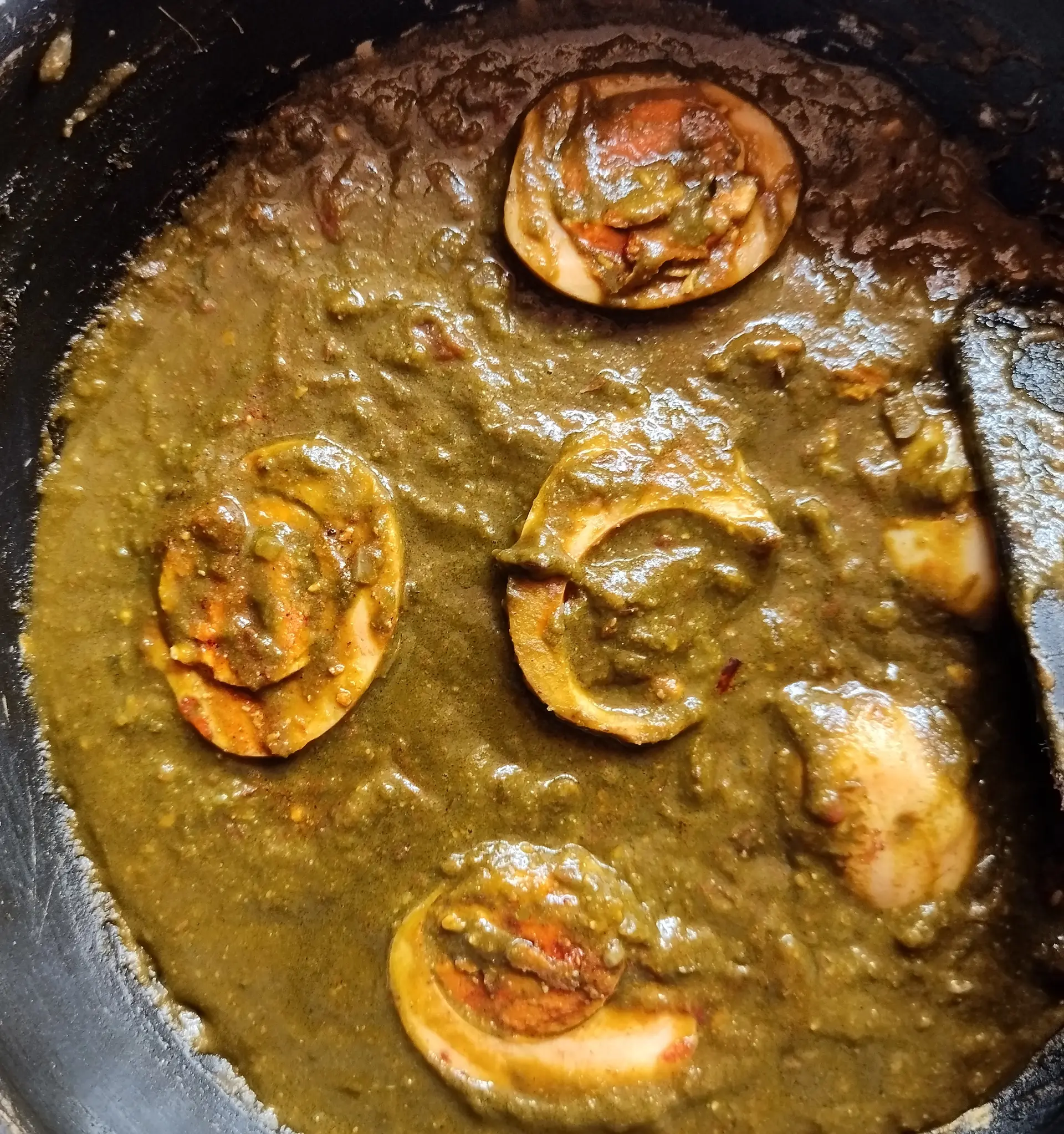 A cook's photo of Egg Spinach Curry