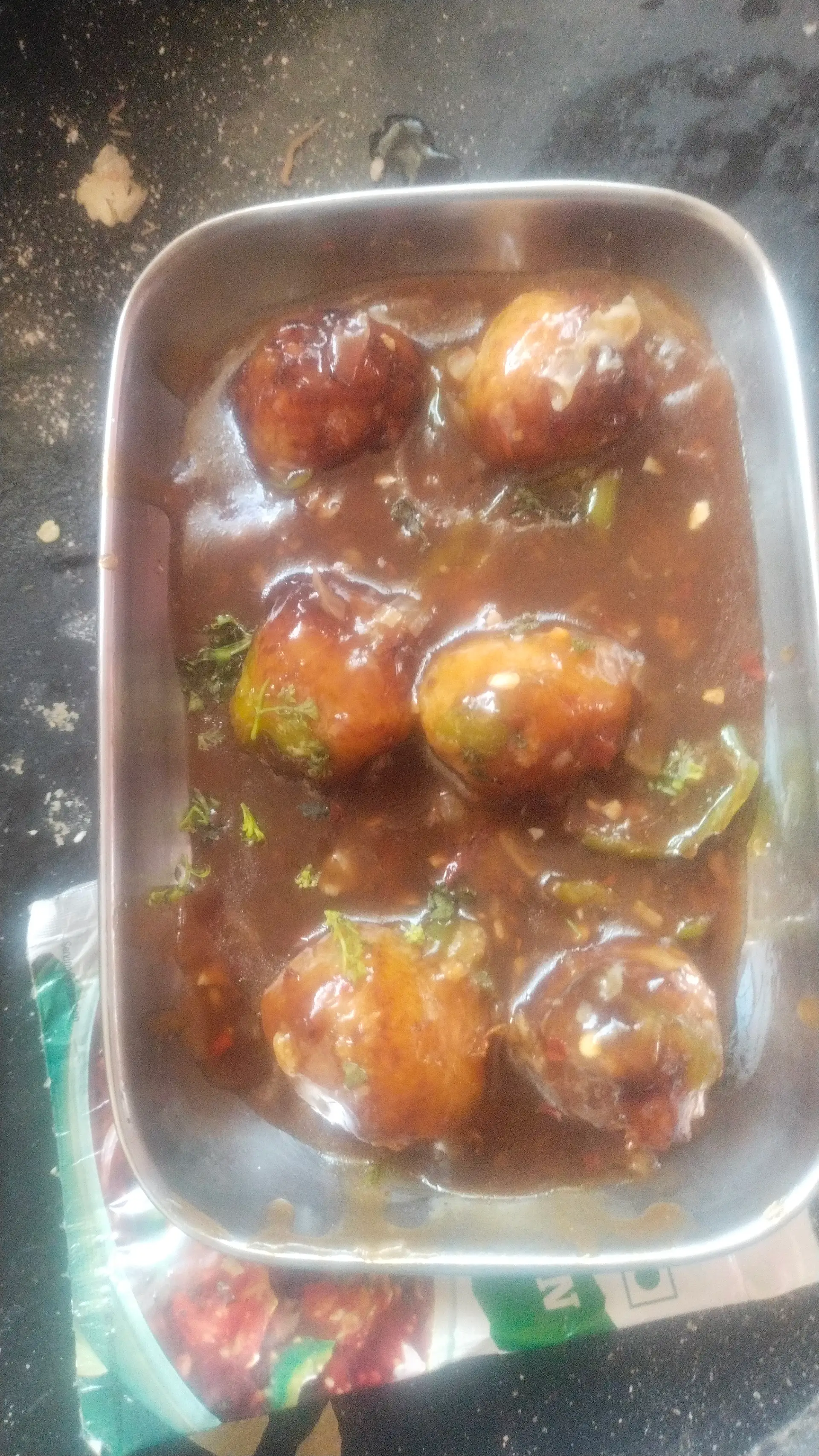 A cook's photo of Vegetable Manchurian