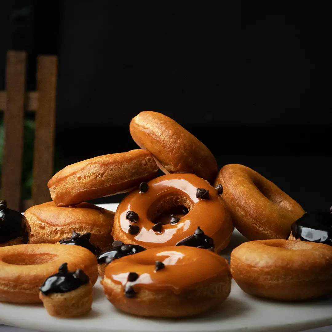 No Yeast Eggless Doughnuts
