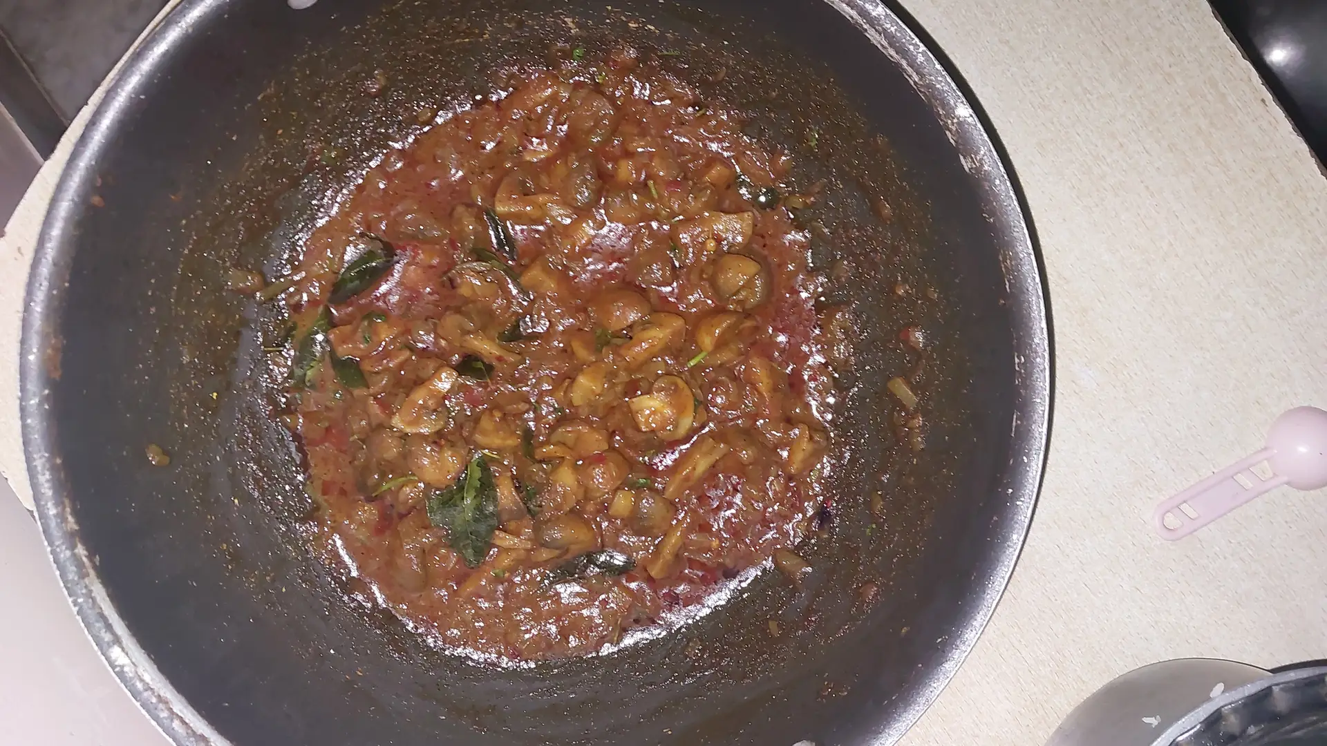 A cook's photo of Cookd Madurai Mushroom Chukka