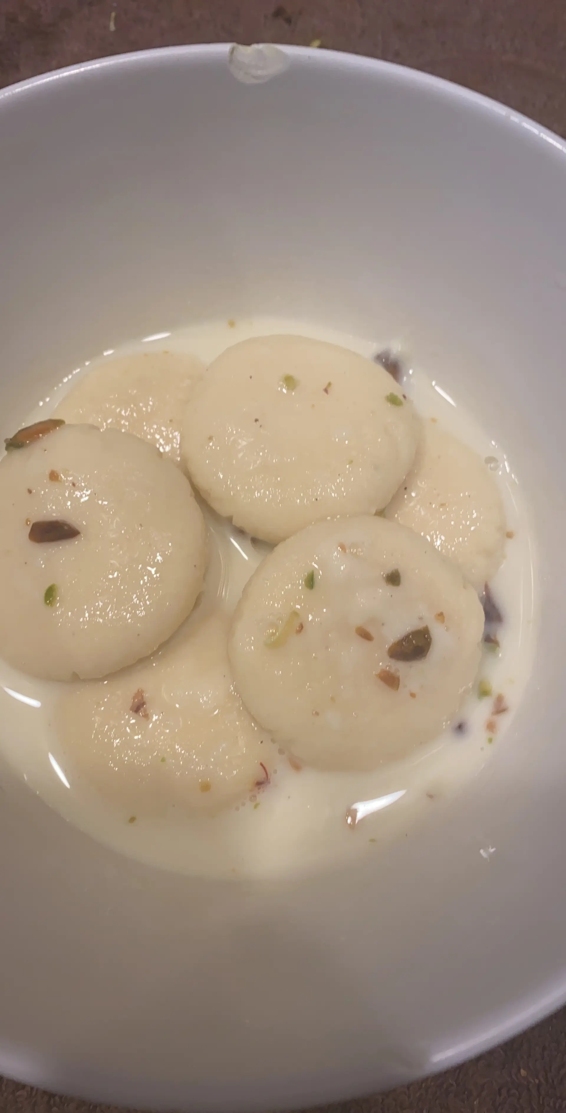 A cook's photo of Rasmalai