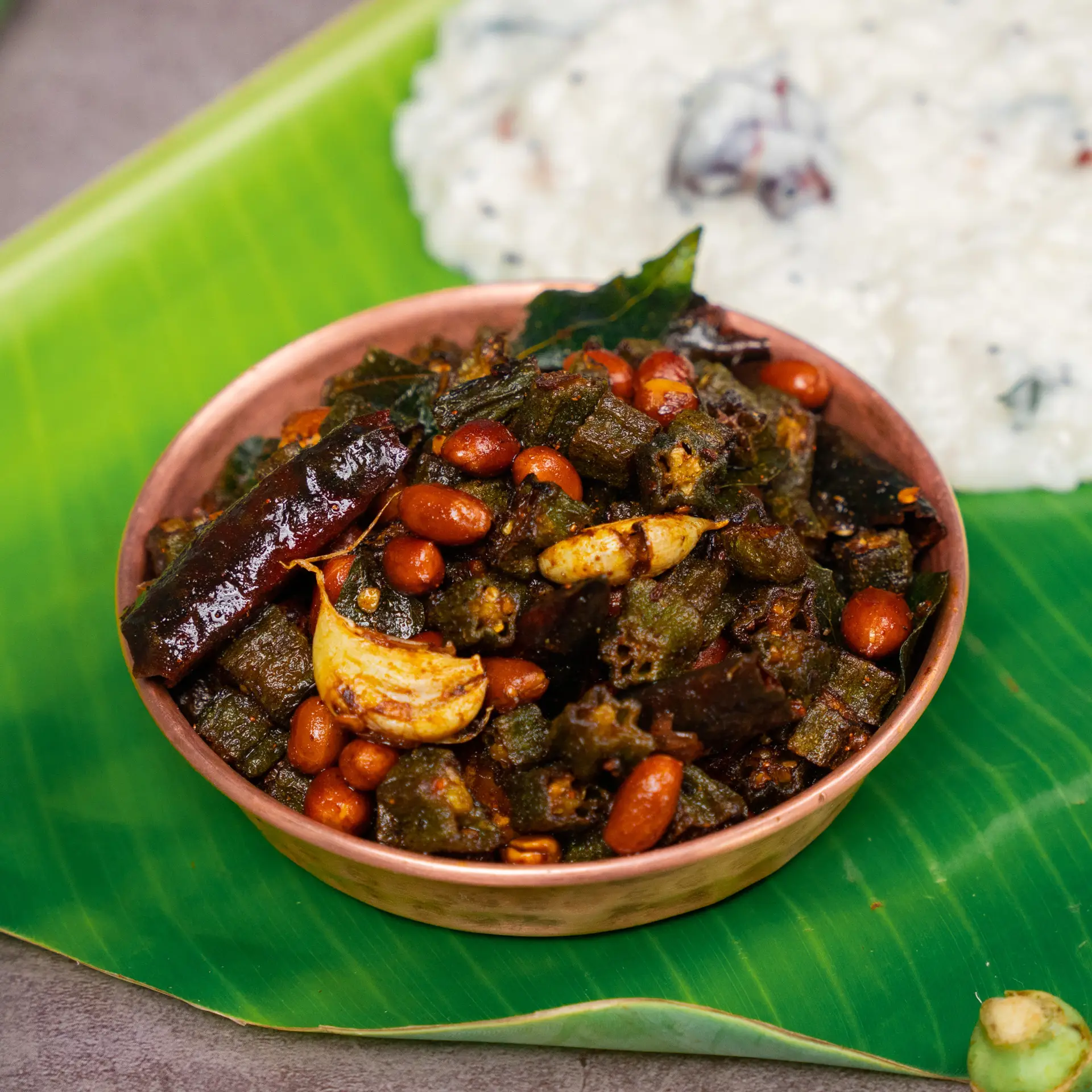 Vendakkai Peanut Fry