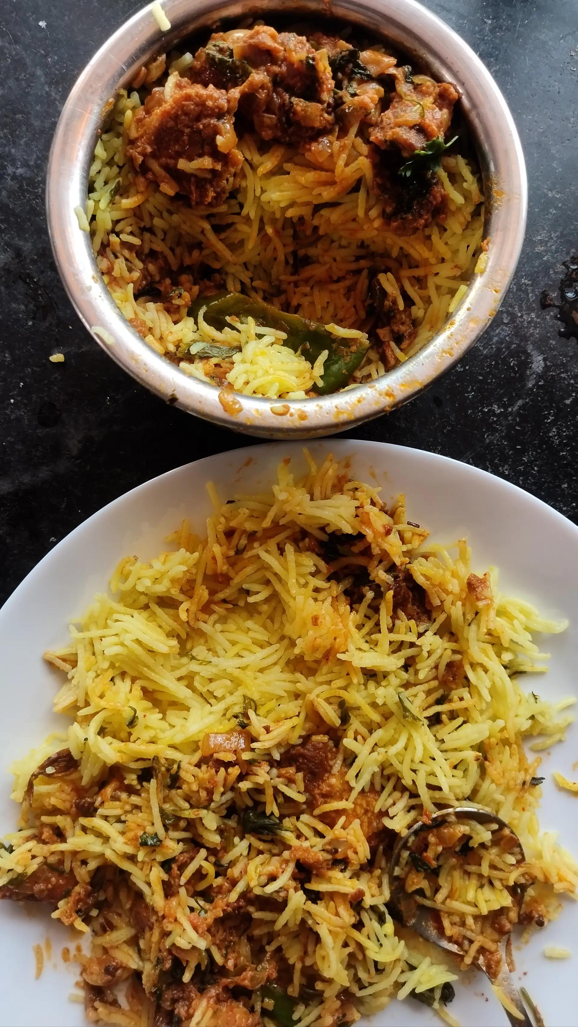 A cook's photo of Meghana-Style Boneless Chicken Biryani