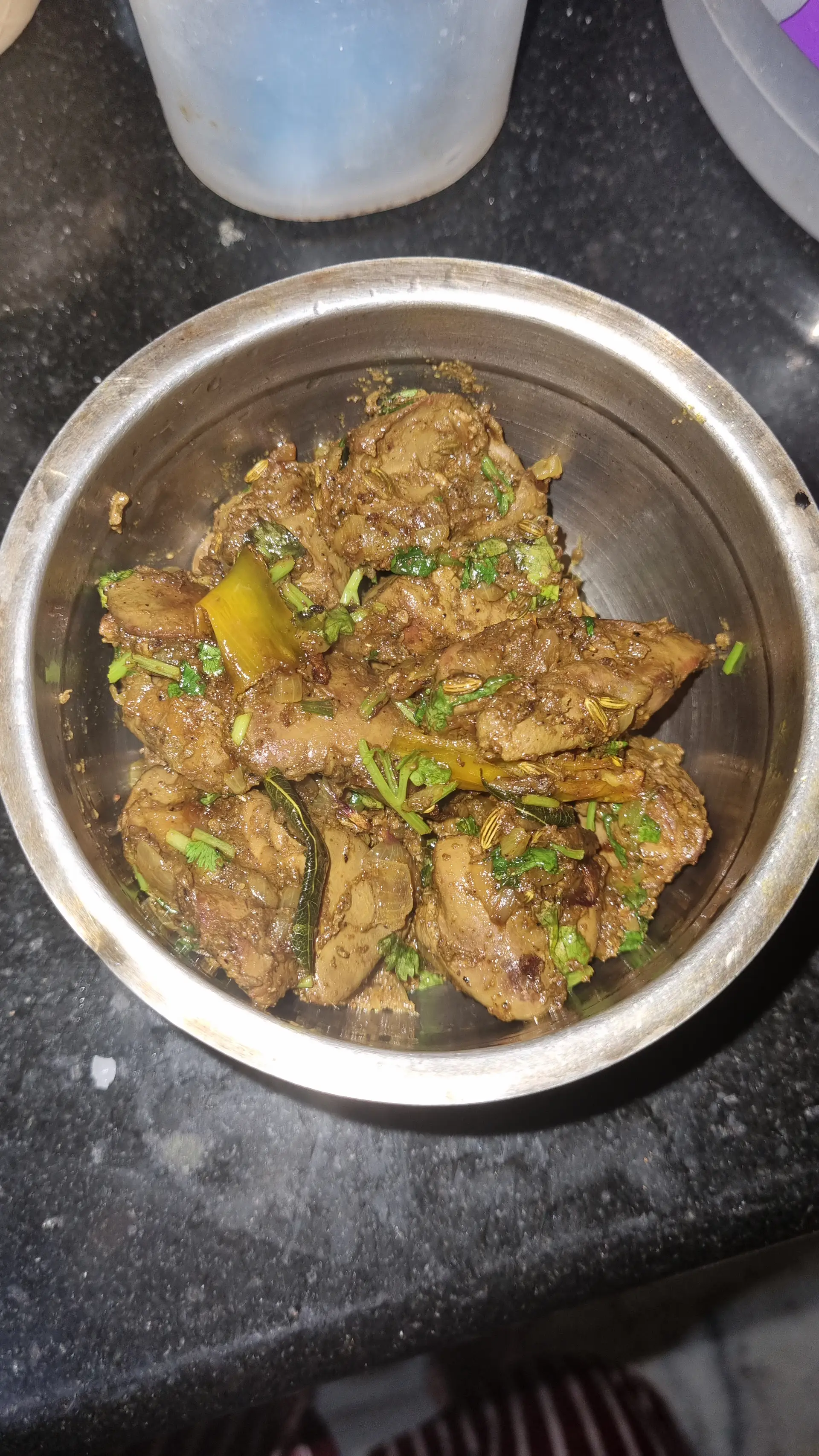 A cook's photo of Chicken Liver Pepper Fry