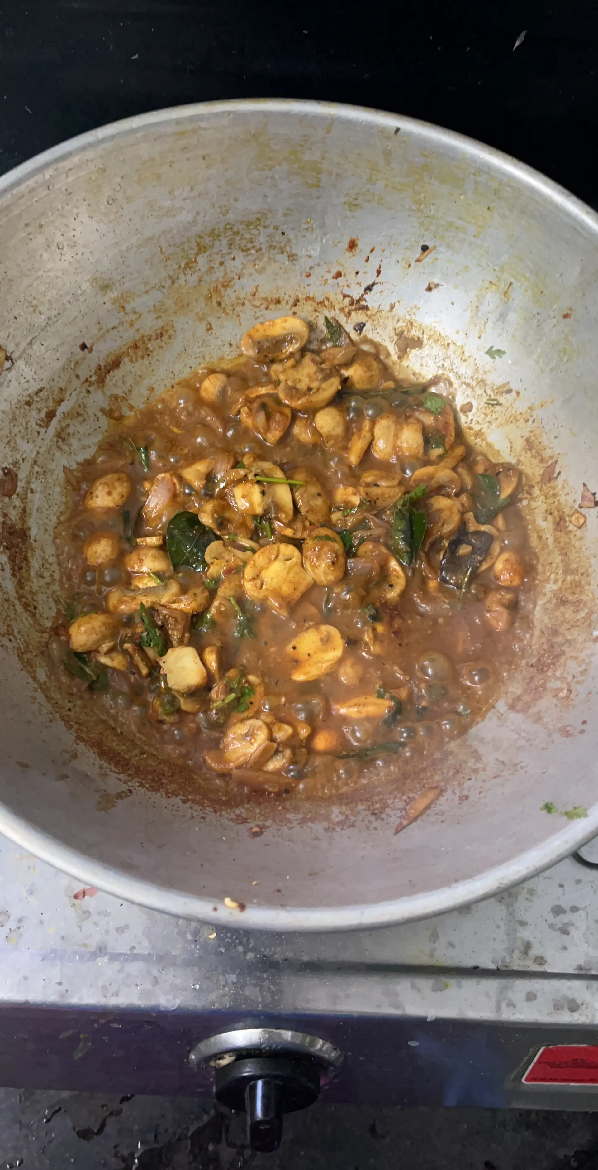 A cook's photo of Mushroom Chukka