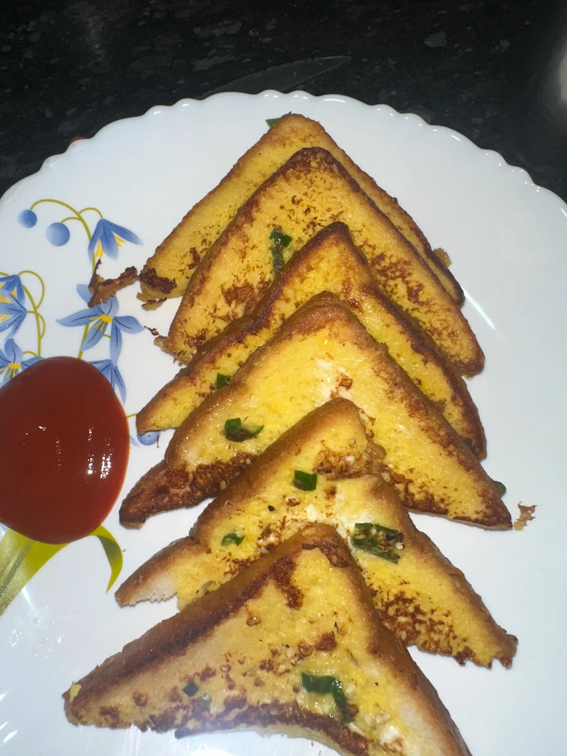 A cook's photo of Egg Masala Toast