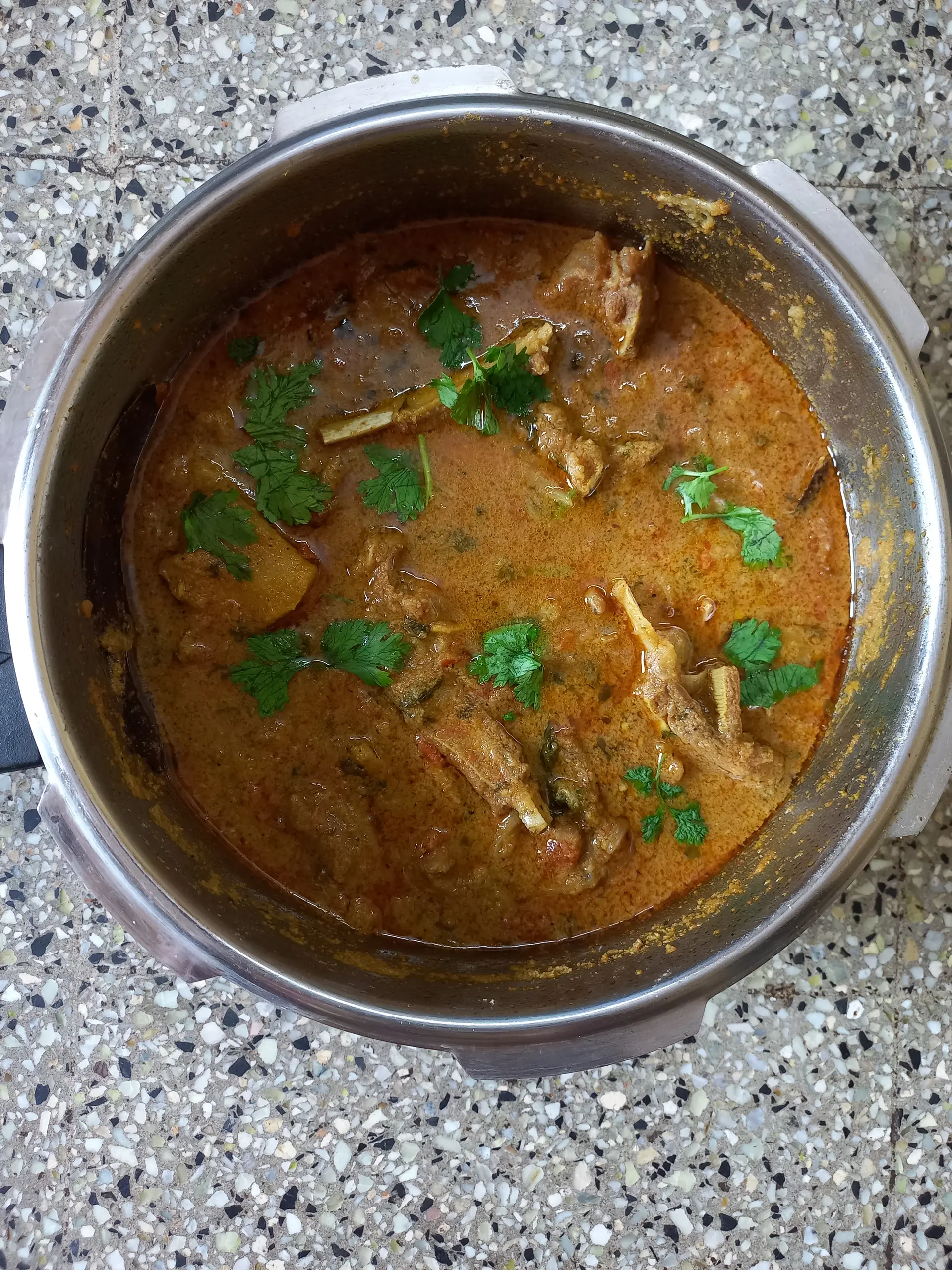 A cook's photo of Nellai Mutton Kari Kuzhambu