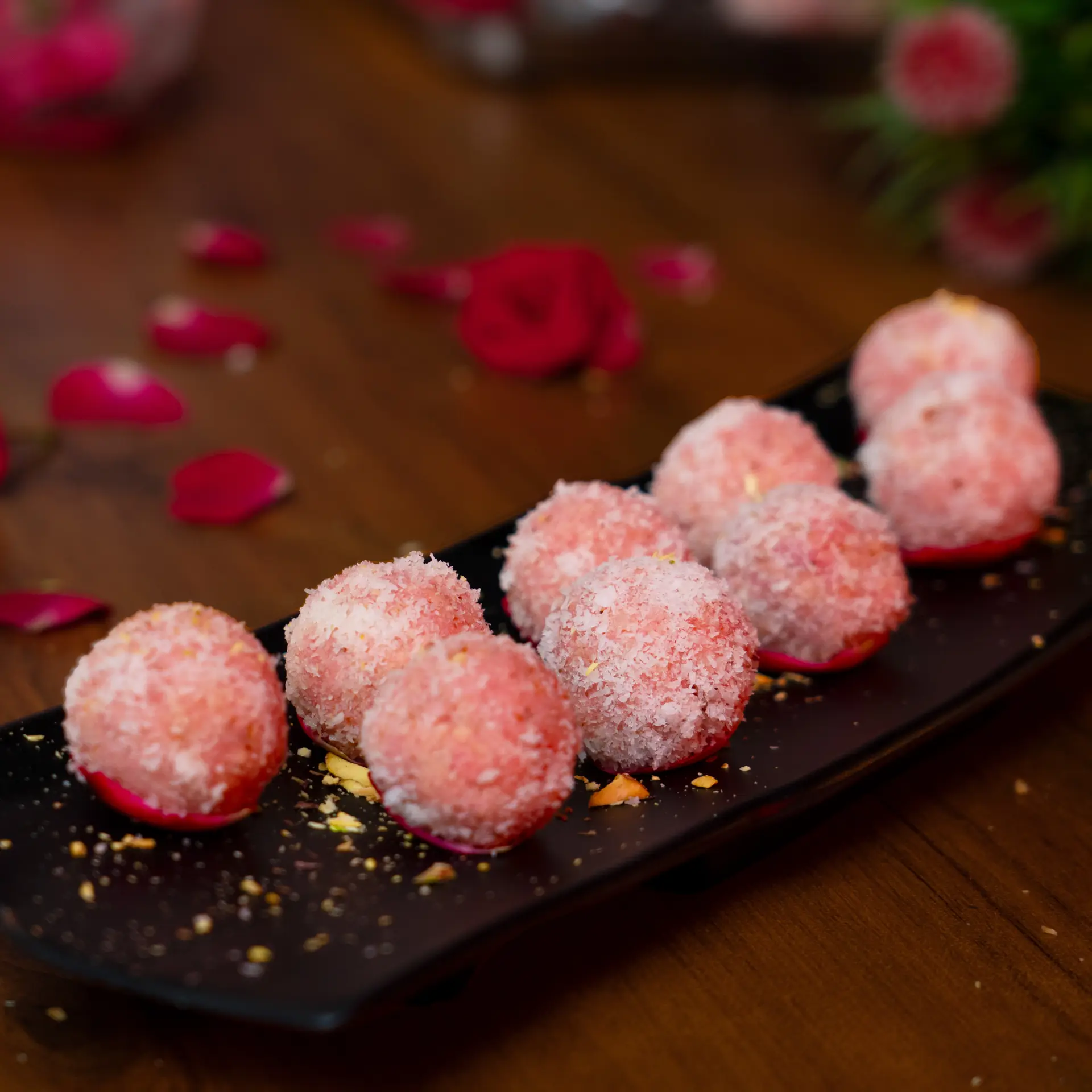 Rose Coconut Ladoo
