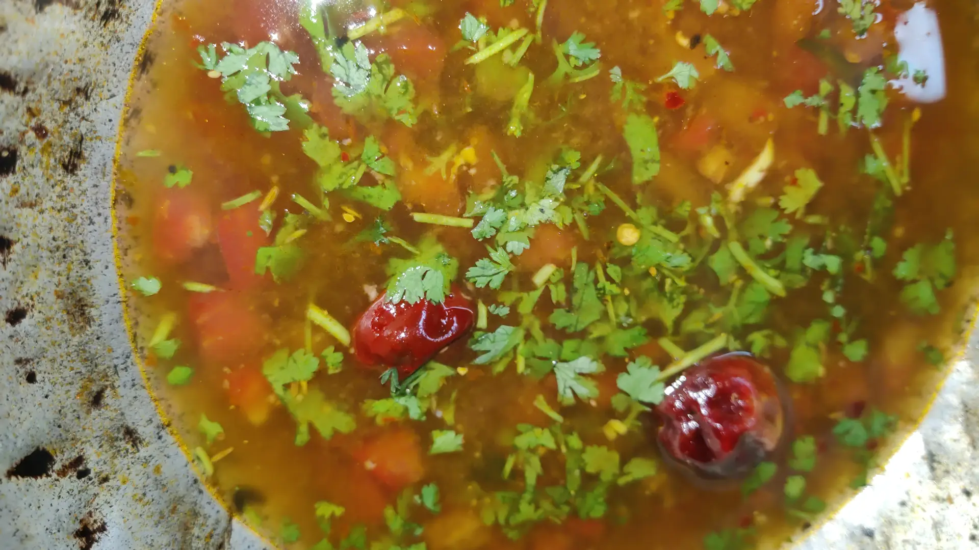 A cook's photo of Garlic Rasam