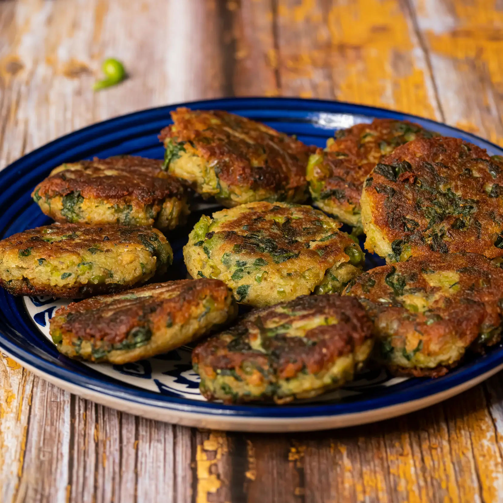 Aloo Matar Palak Tikki