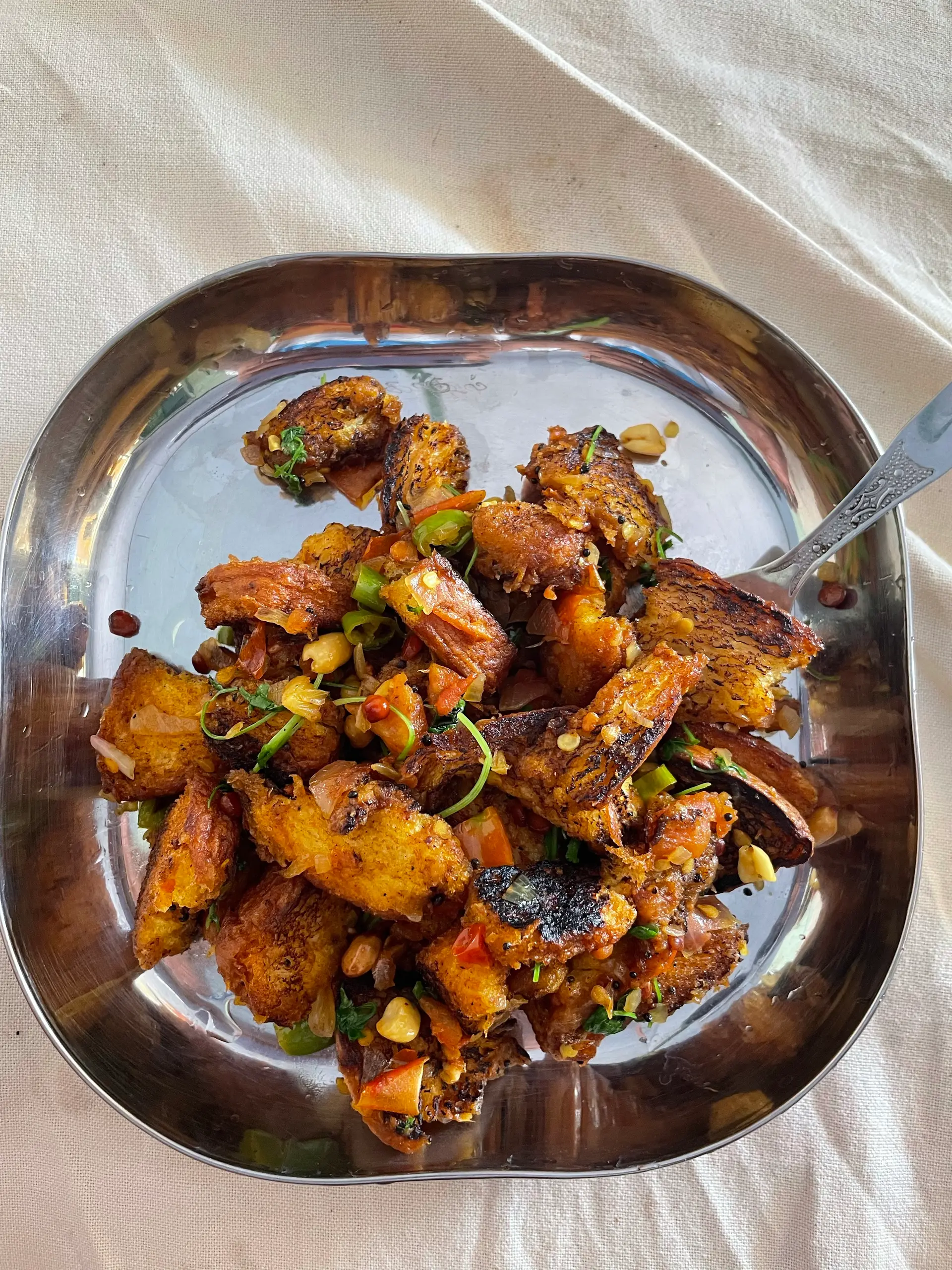 A cook's photo of Bread Upma