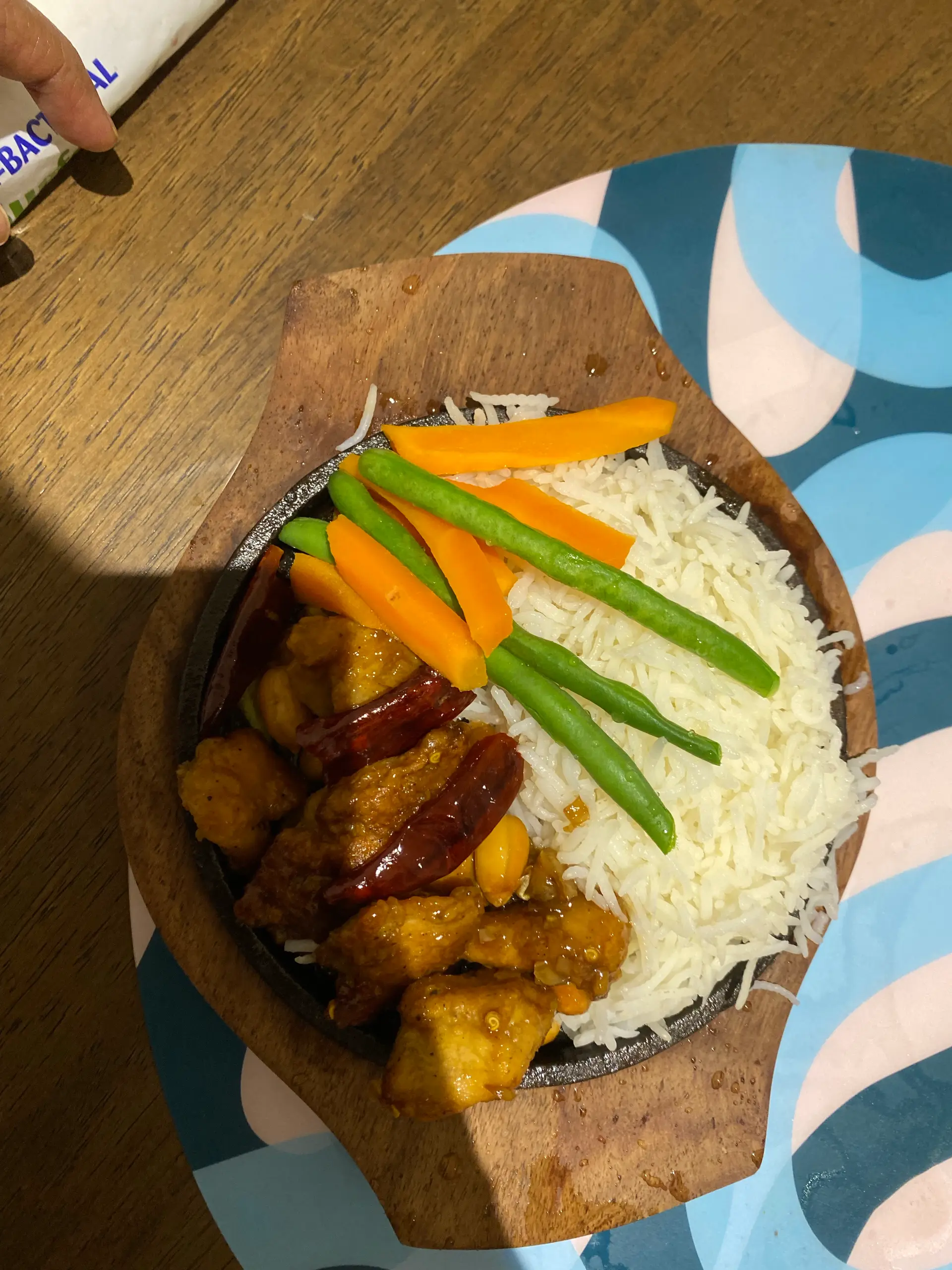 A cook's photo of Kung Pao Chicken