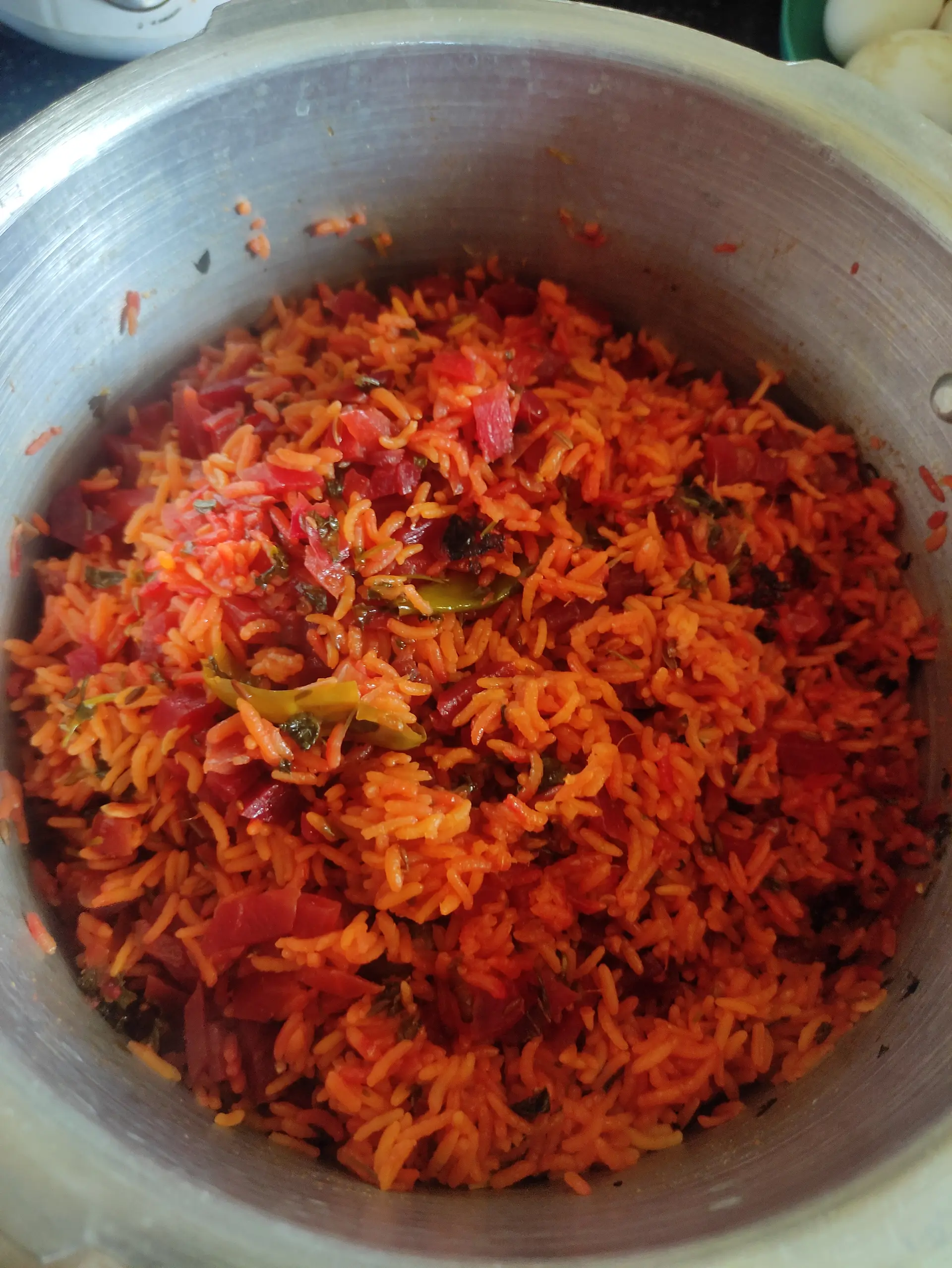 A cook's photo of Beetroot Pulao
