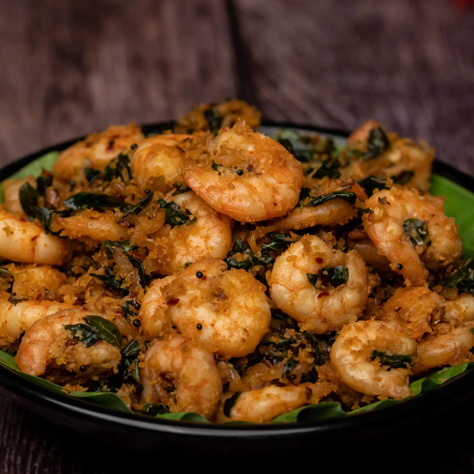 Prawn Murungai Keerai Poriyal