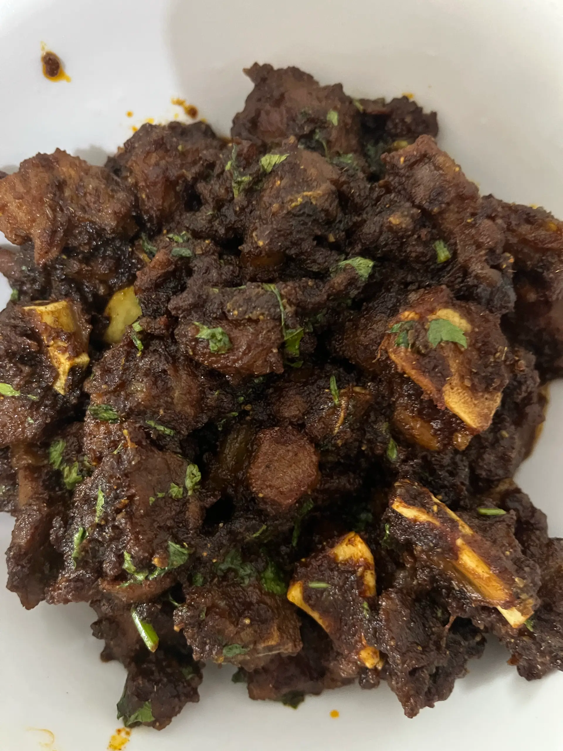 A cook's photo of Mutton Ennai chukka