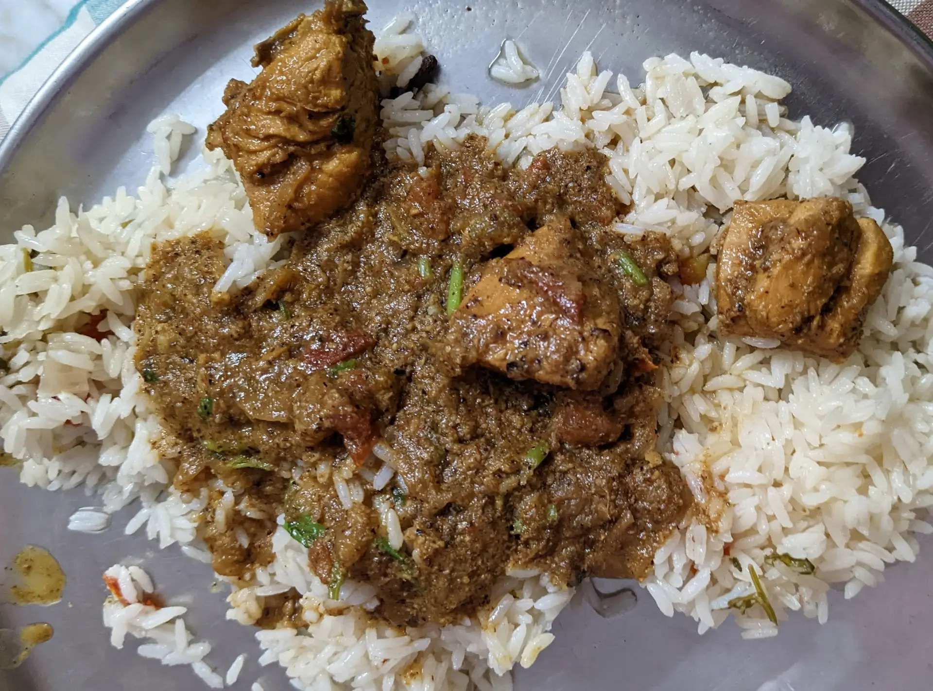 A cook's photo of Chicken Xacuti