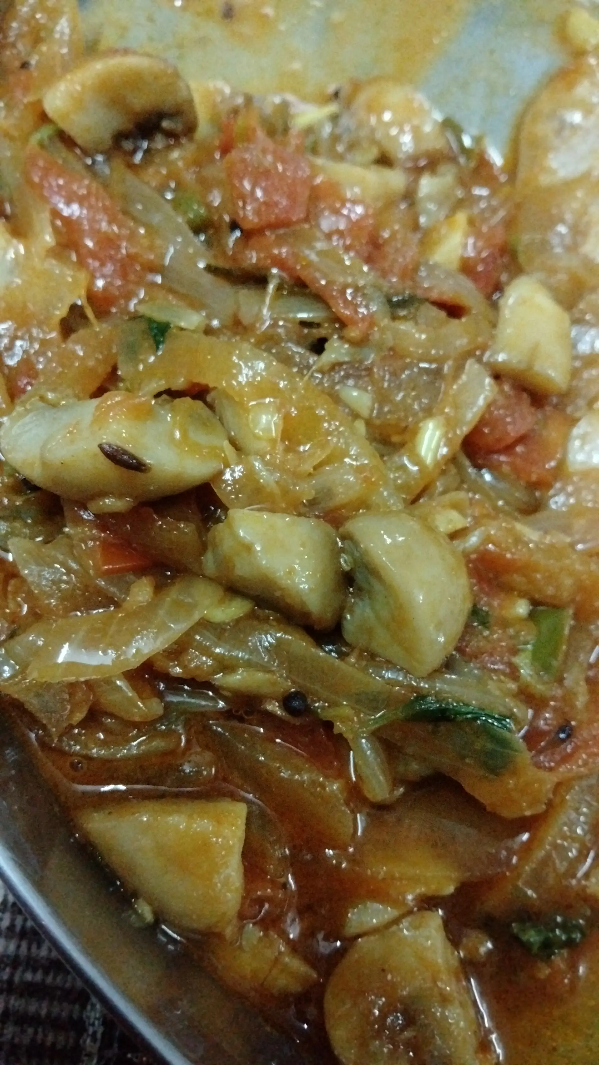 A cook's photo of Mushroom Thokku