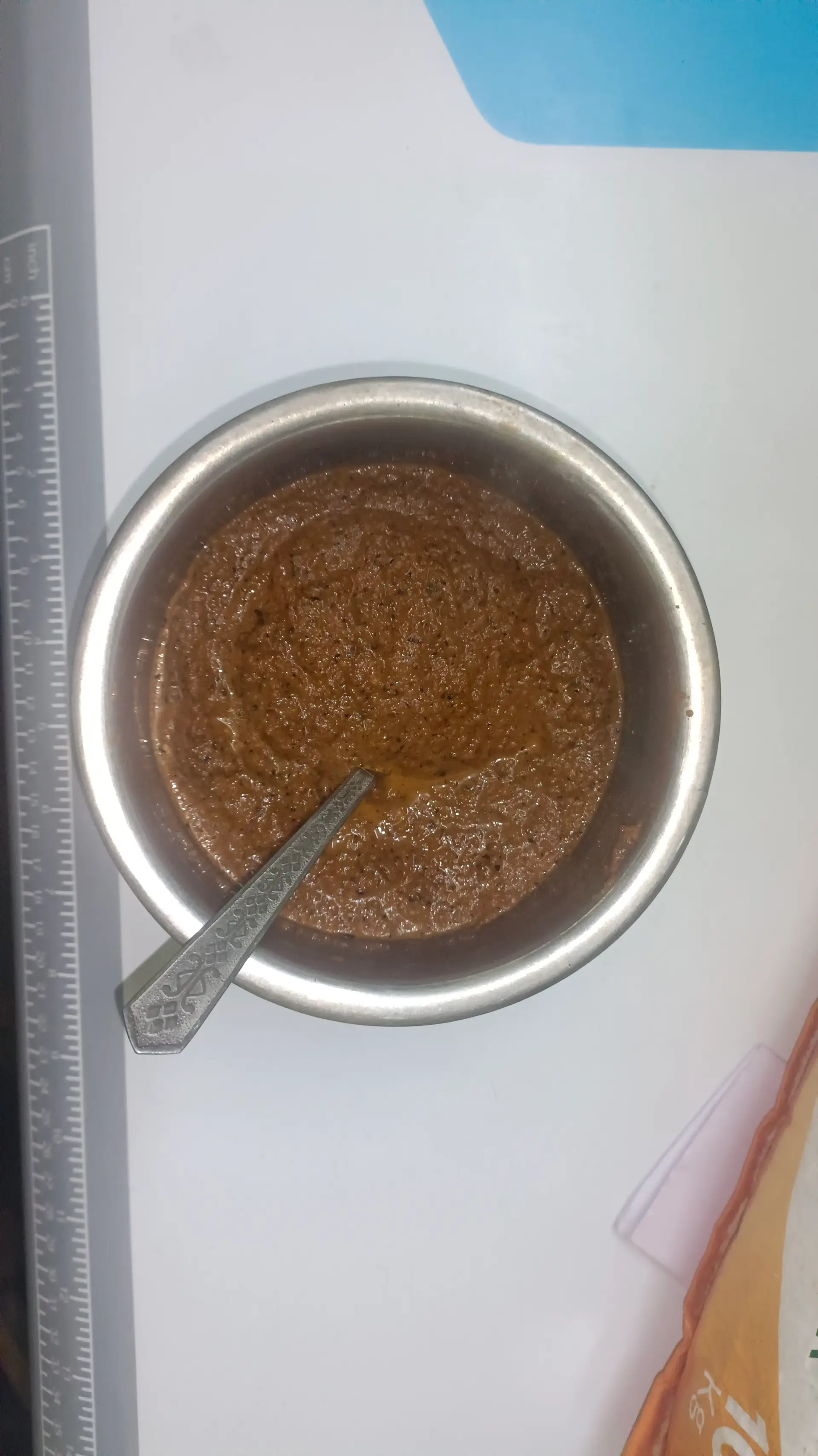 A cook's photo of Sathak chutney