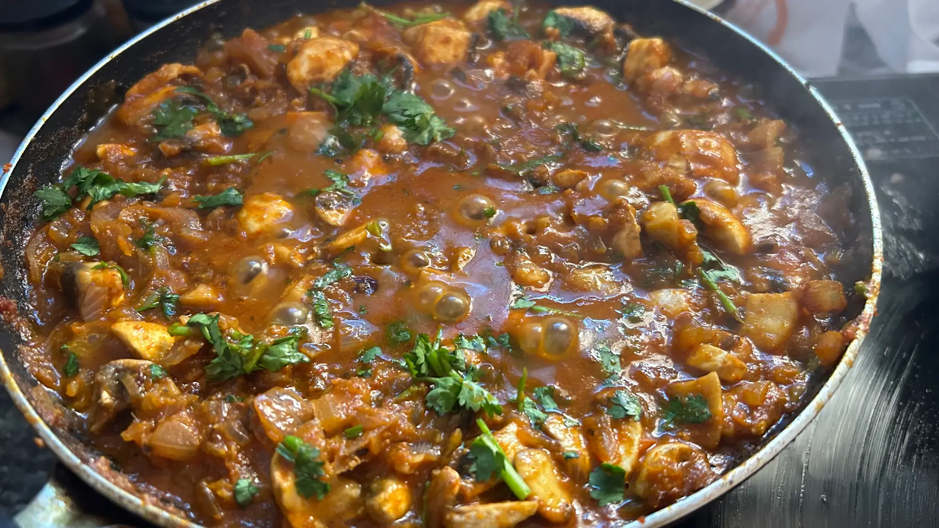A cook's photo of Mushroom Masala