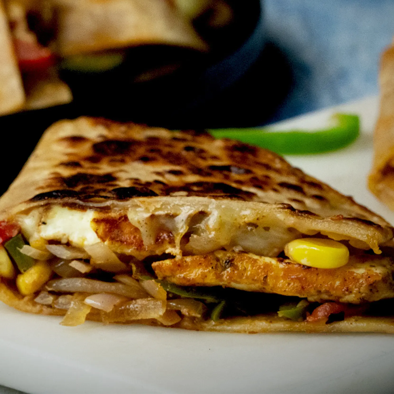 Paneer Tikka Chapati Quesadilla
