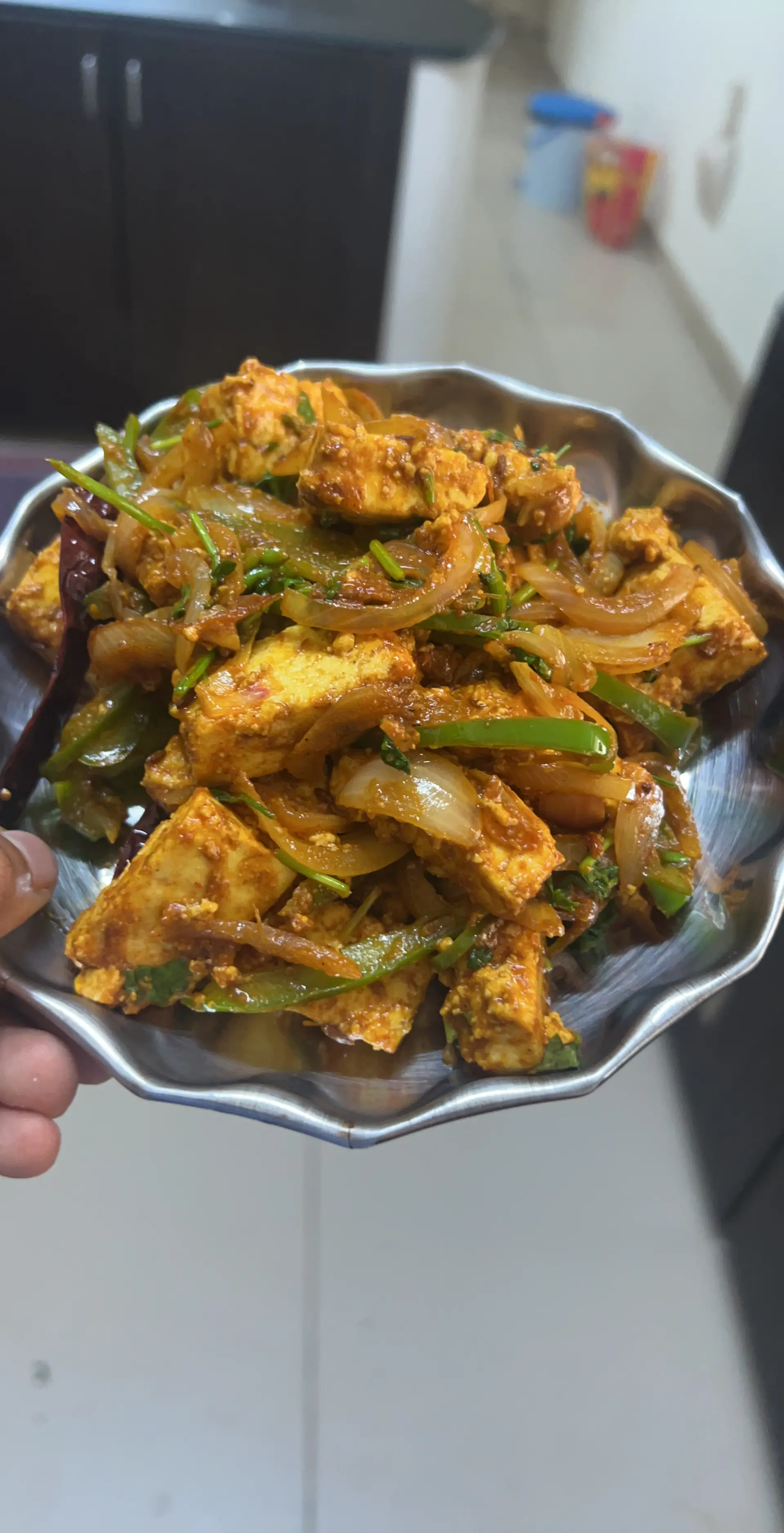 A cook's photo of Paneer Jalfrezi
