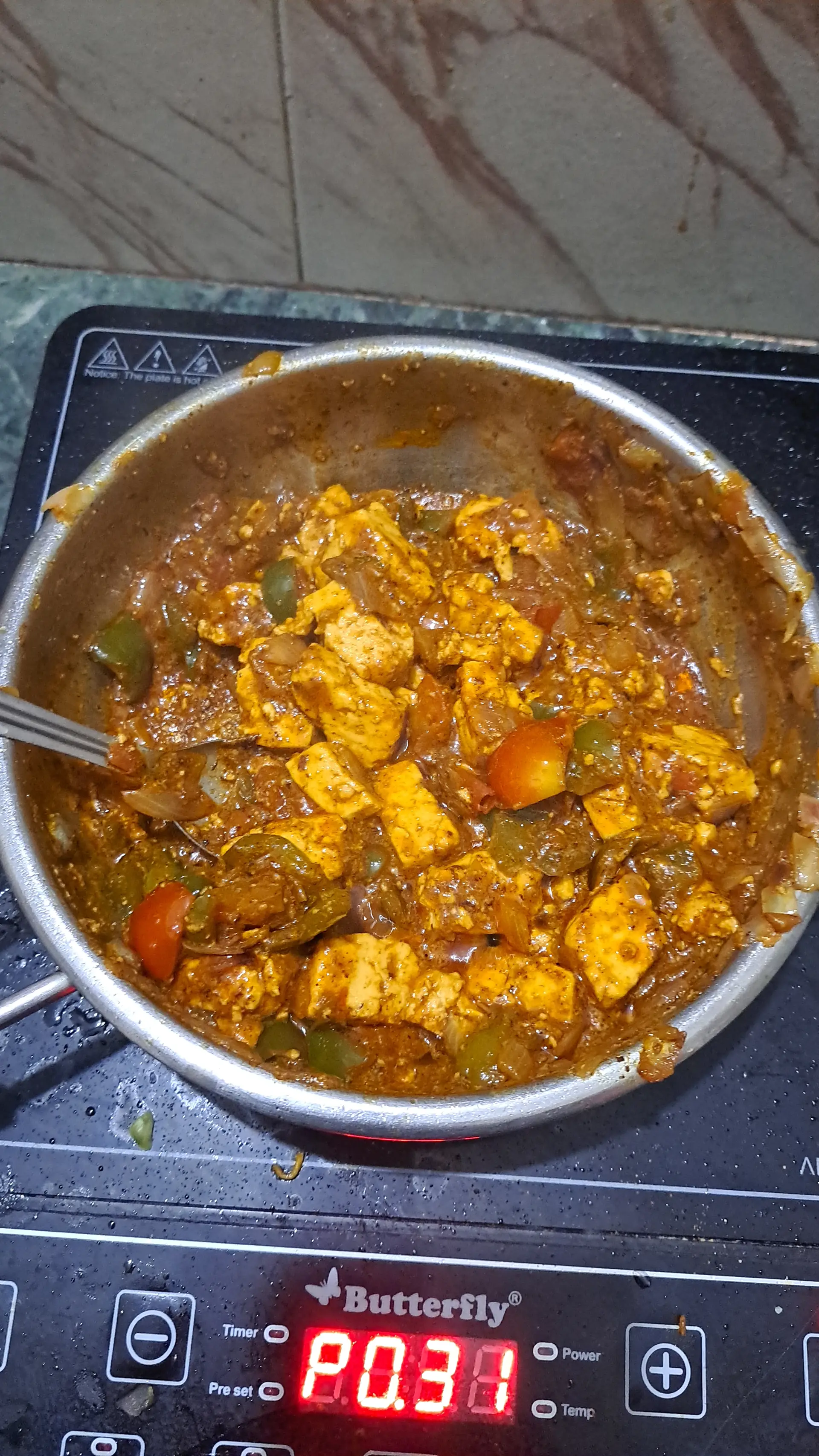 A cook's photo of Tawa Paneer