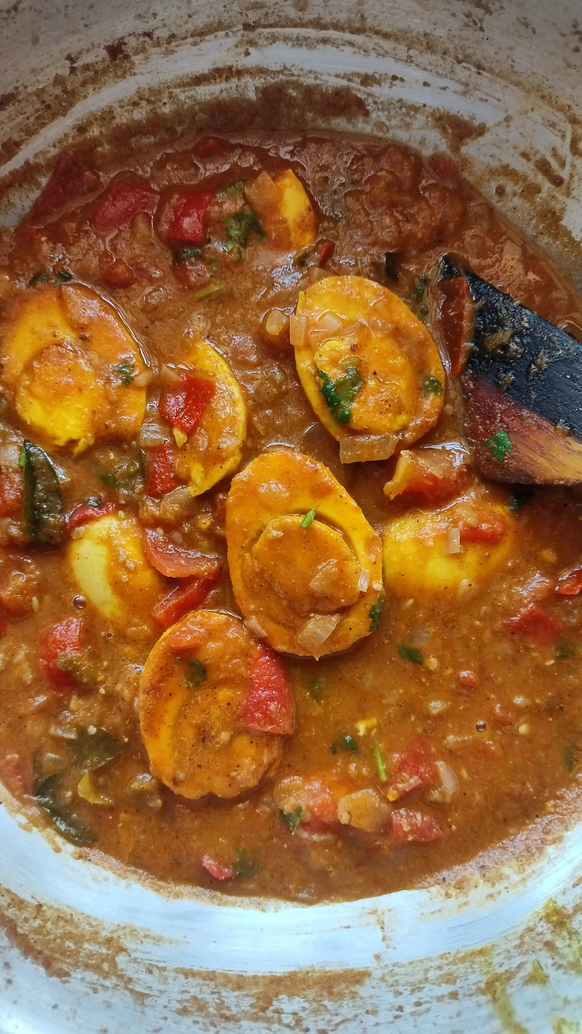 A cook's photo of Muttai Milagu Masala