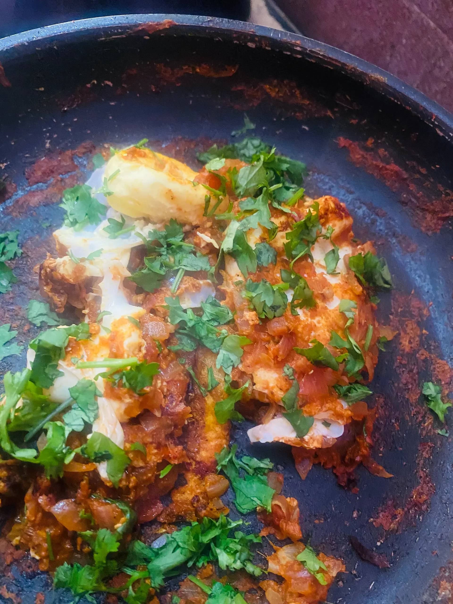 A cook's photo of Egg Drop Curry
