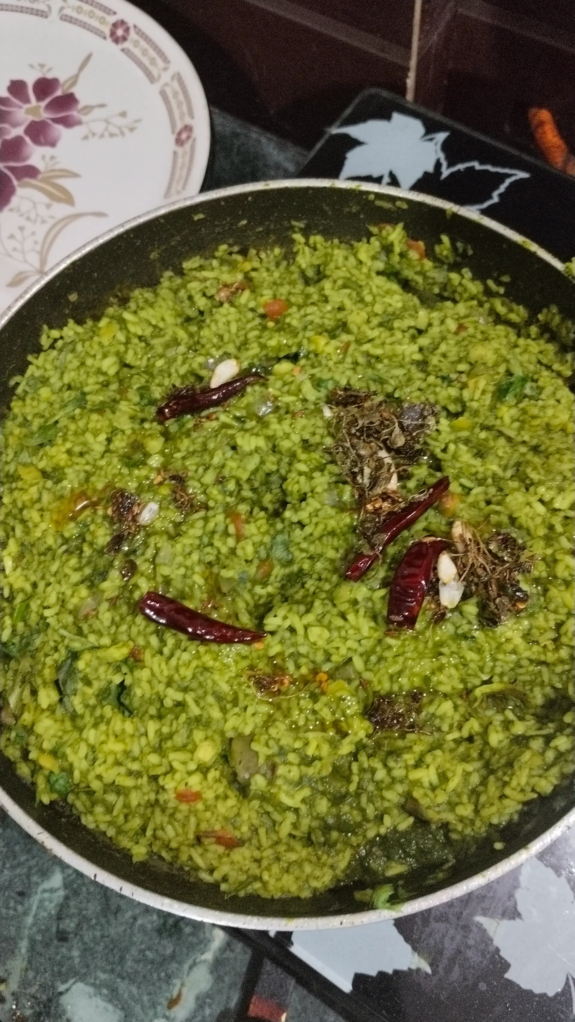 A cook's photo of Palak Khichdi